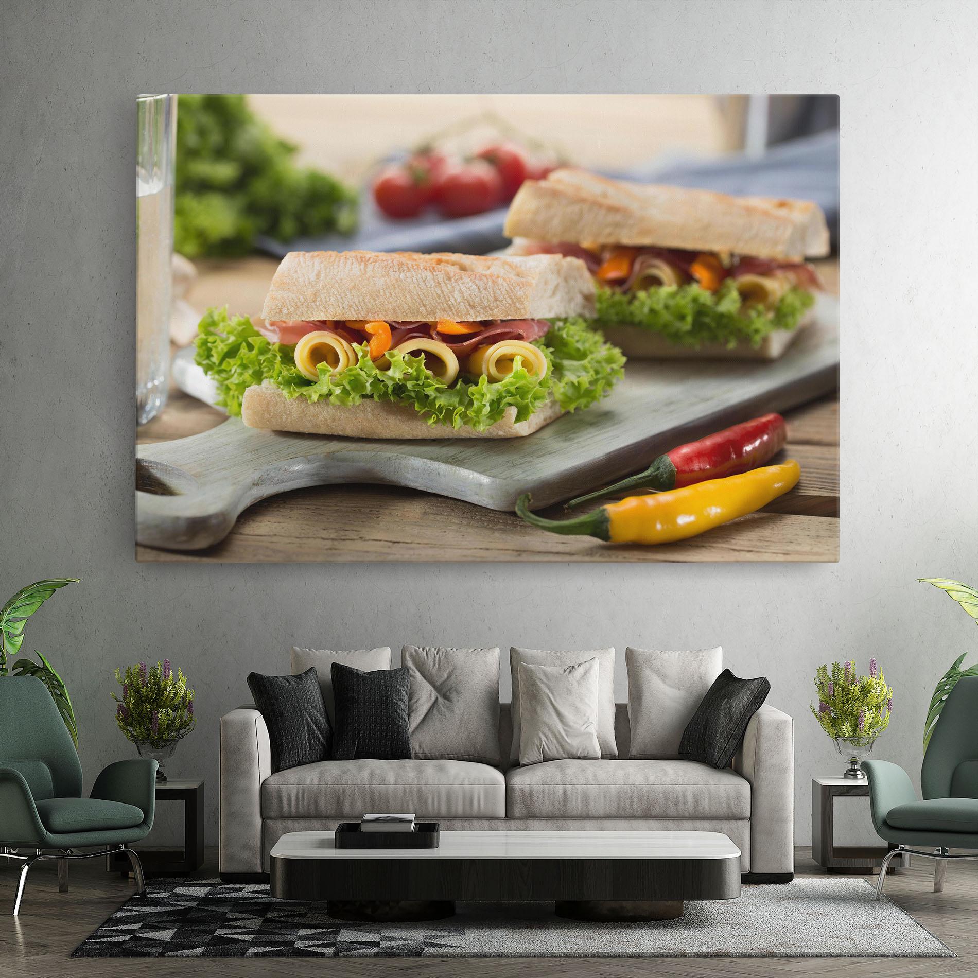 Tablou Canvas Yum Sandwich mockup 7