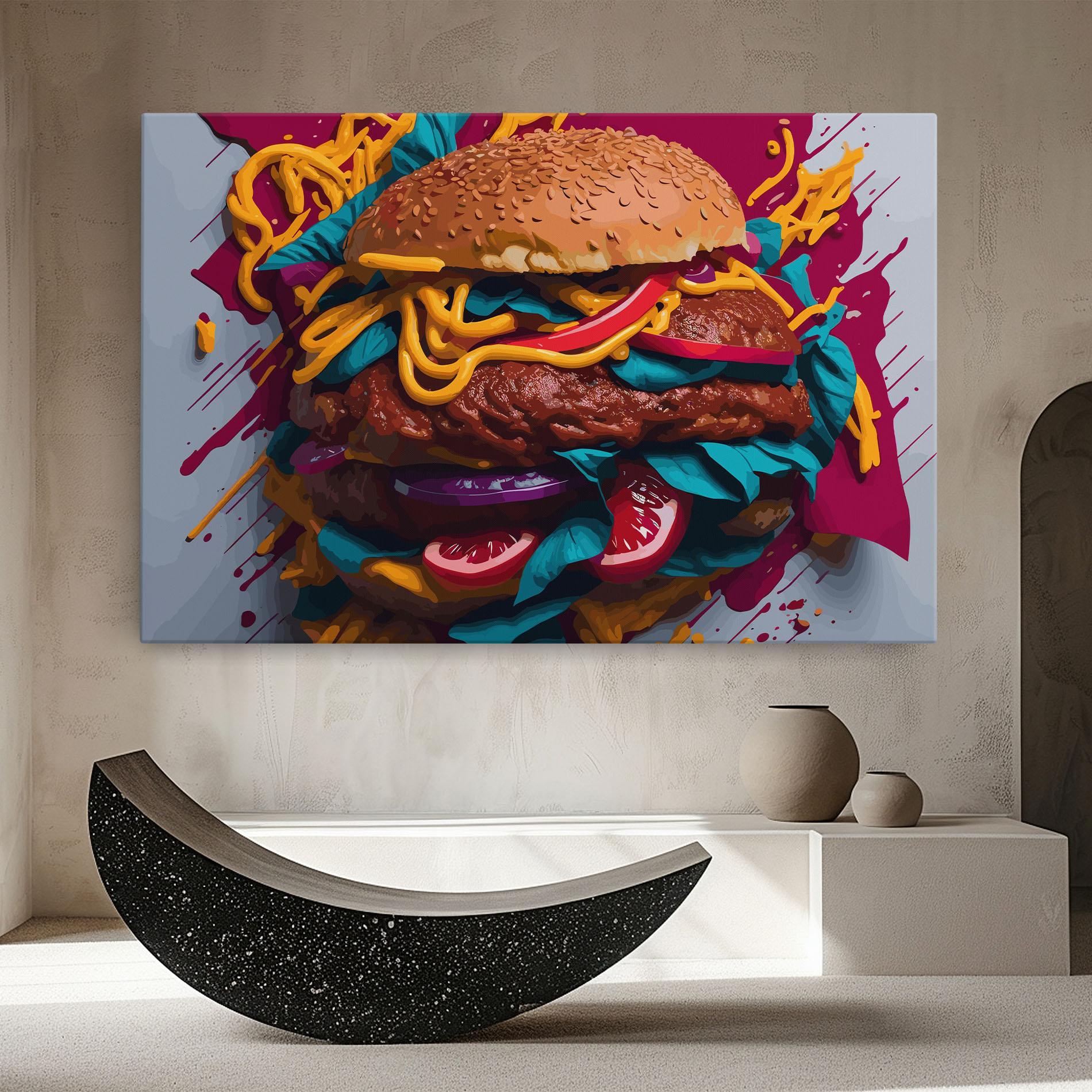 Tablou Canvas Crazy Burger mockup 8