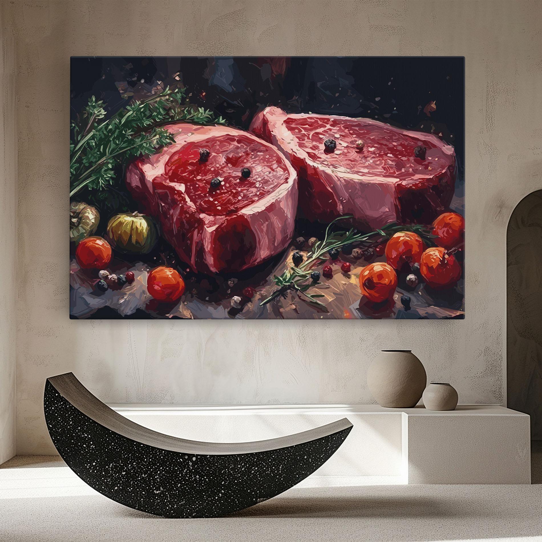 Tablou Canvas Meat With Tomatoes mockup 8