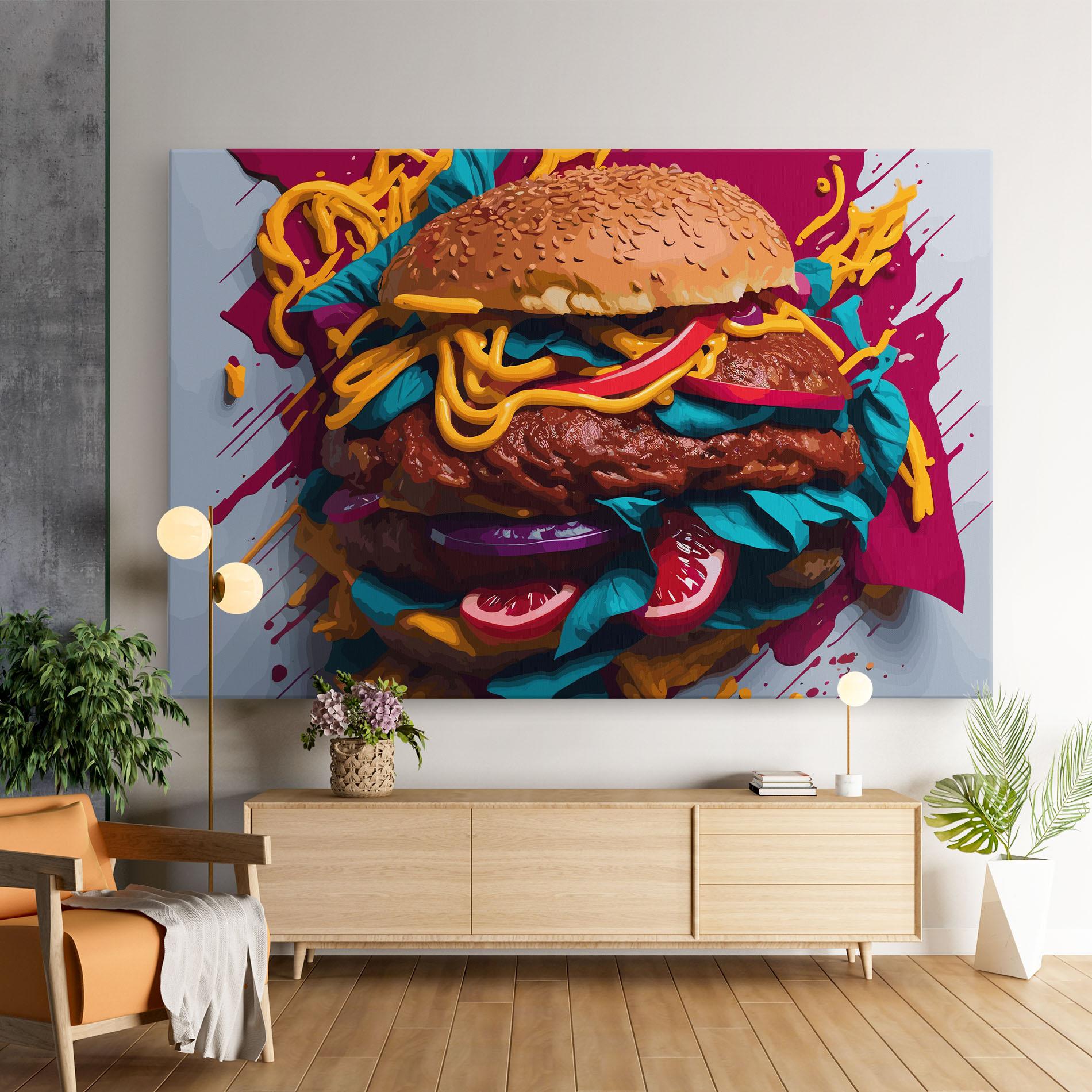 Tablou Canvas Crazy Burger mockup 9