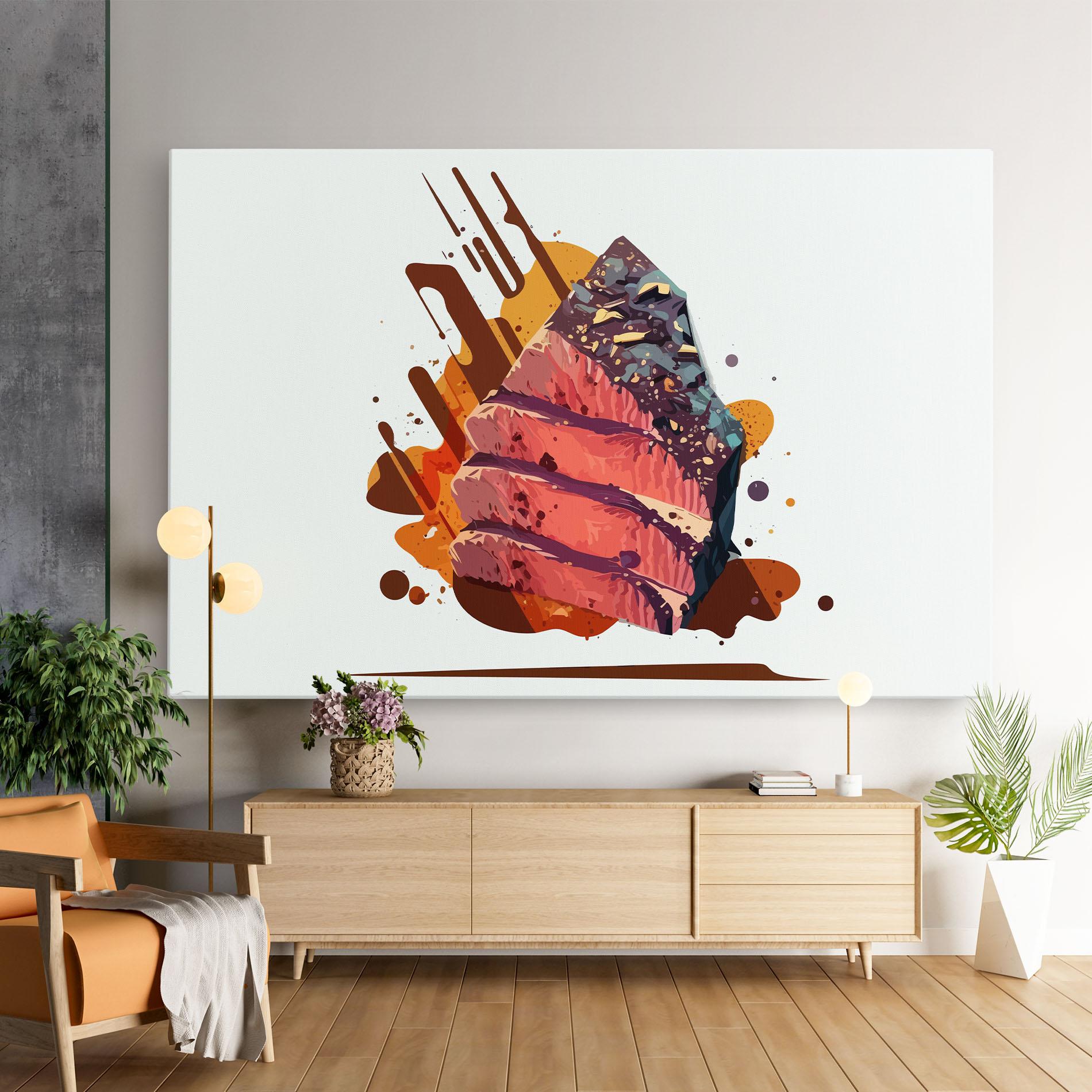 Tablou Canvas Meat Floating mockup 9