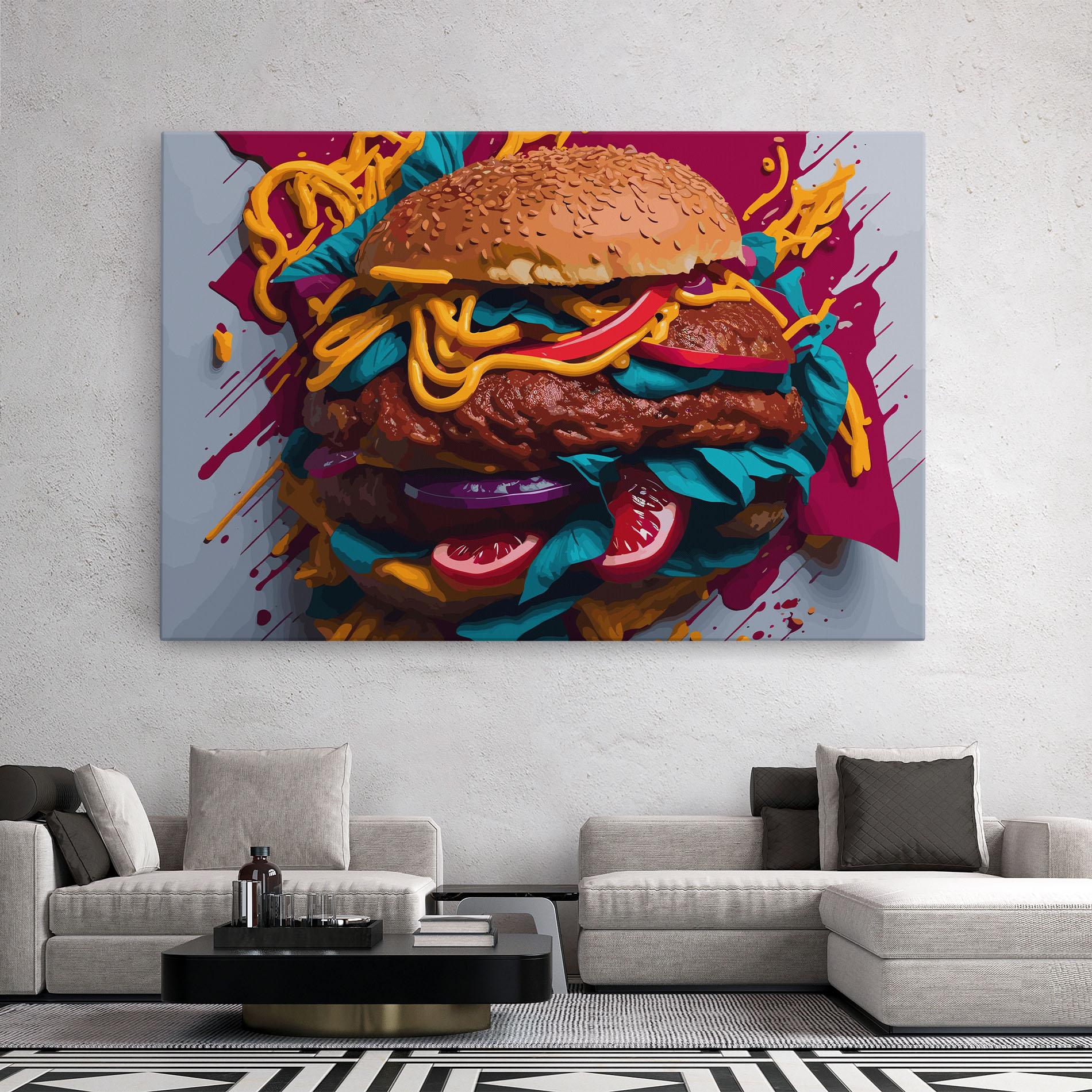 Tablou Canvas Crazy Burger mockup 2