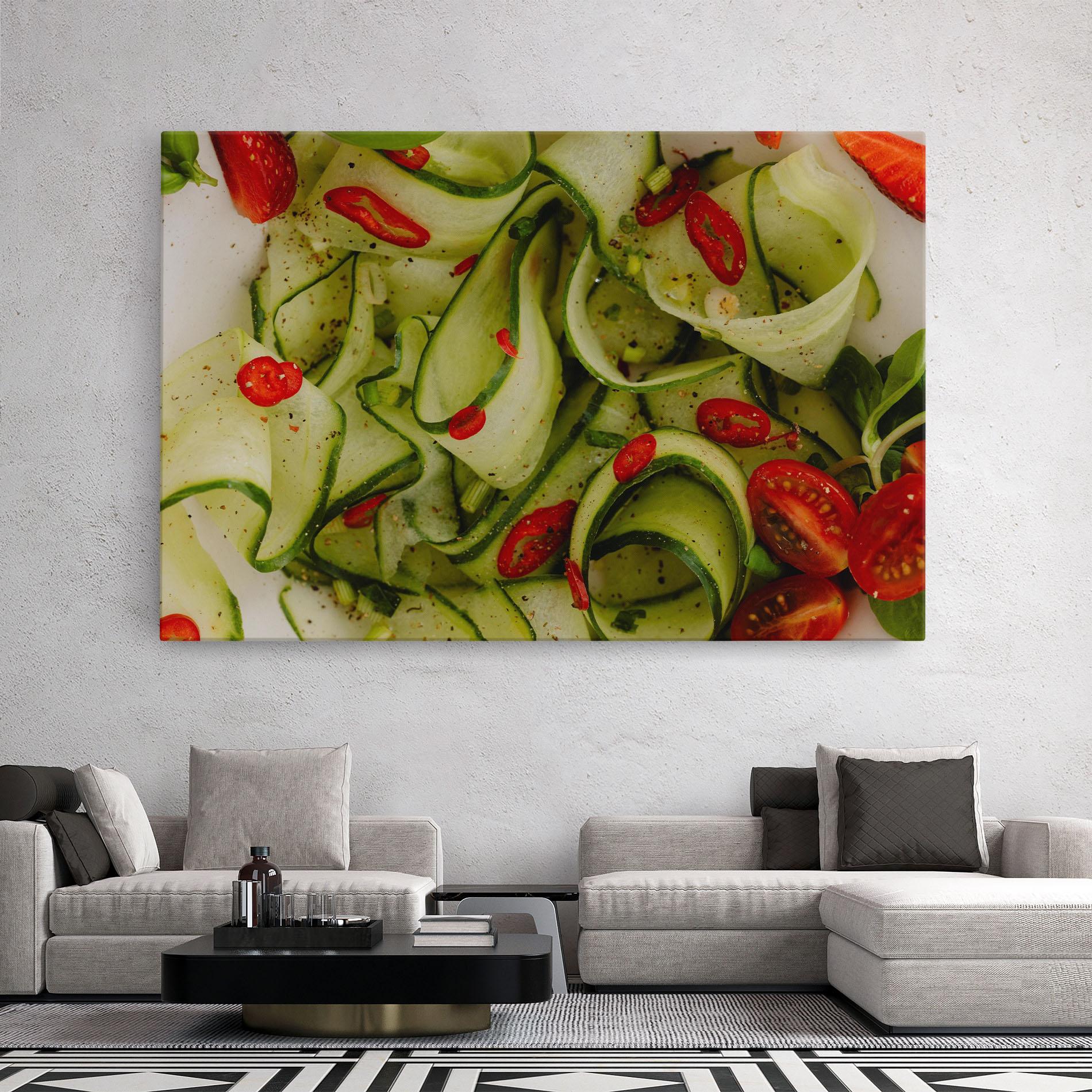 Tablou Canvas Cucumber Food mockup 2