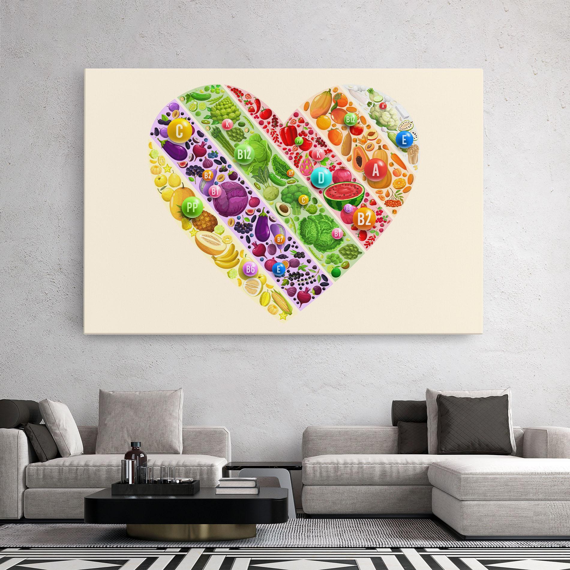 Tablou Canvas Food Heart mockup 2