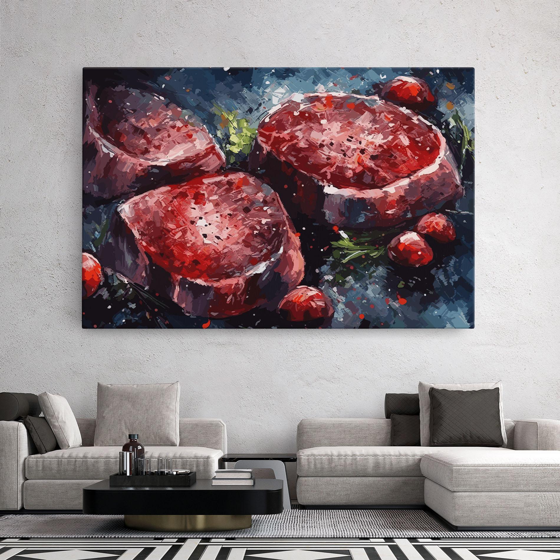 Tablou Canvas Meat Art mockup 2