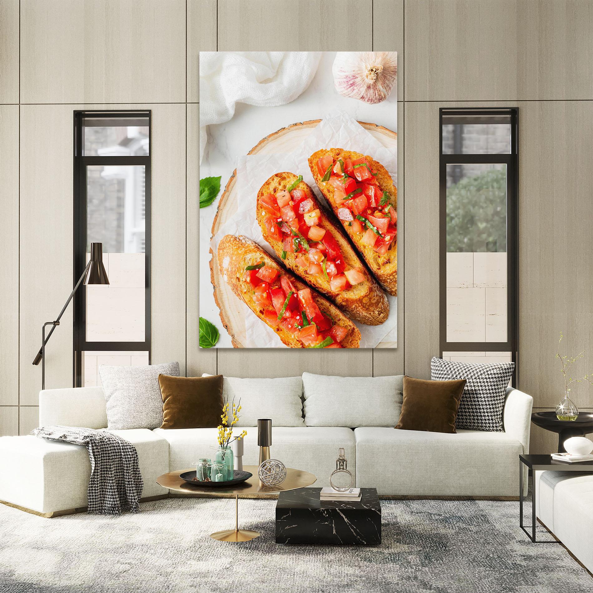 Tablou Canvas Tomatoes On Bread mockup 2