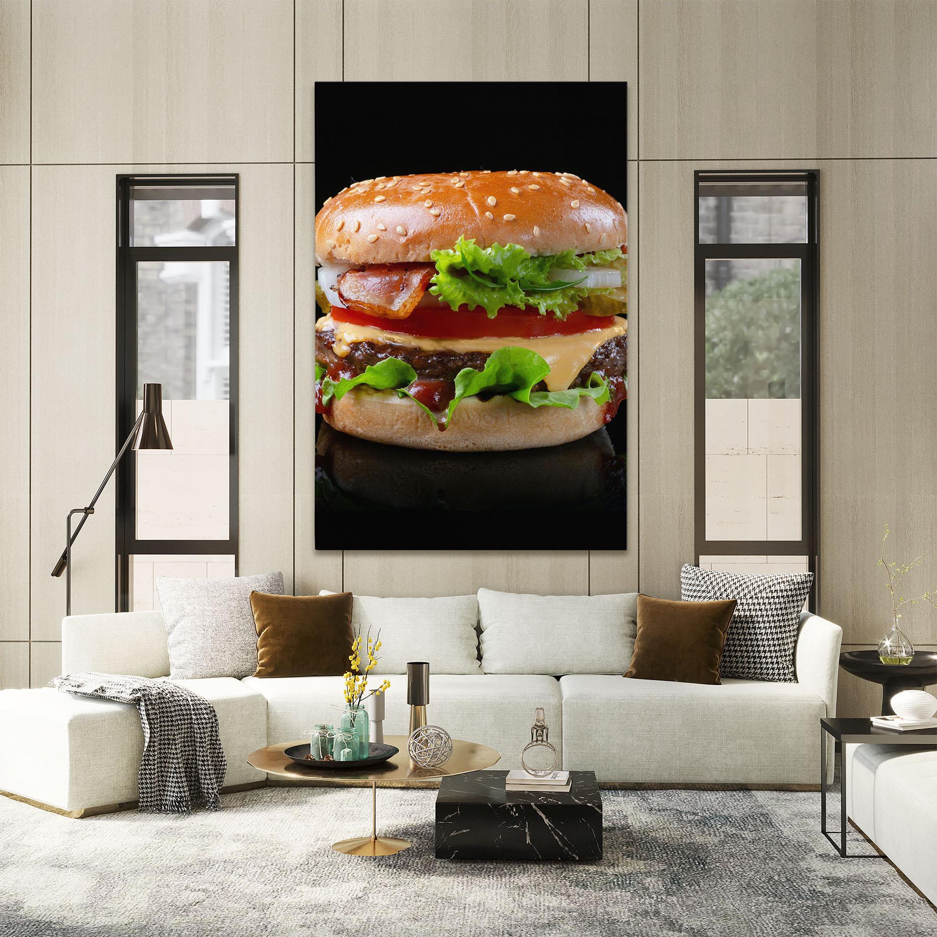 Tablou Canvas Yumm Hamburger mockup 2