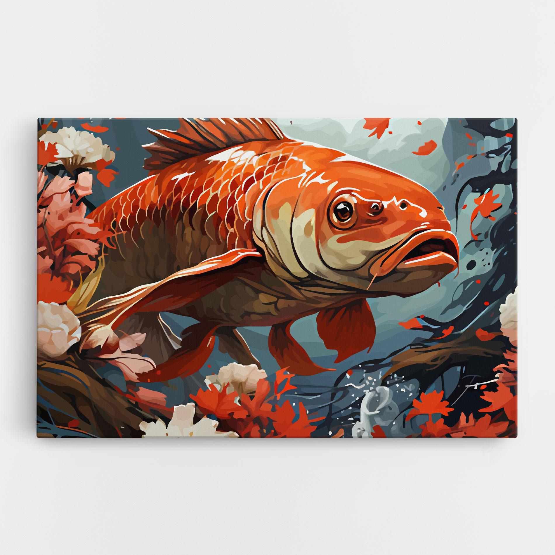Tablou Canvas Orange Koi mockup 0