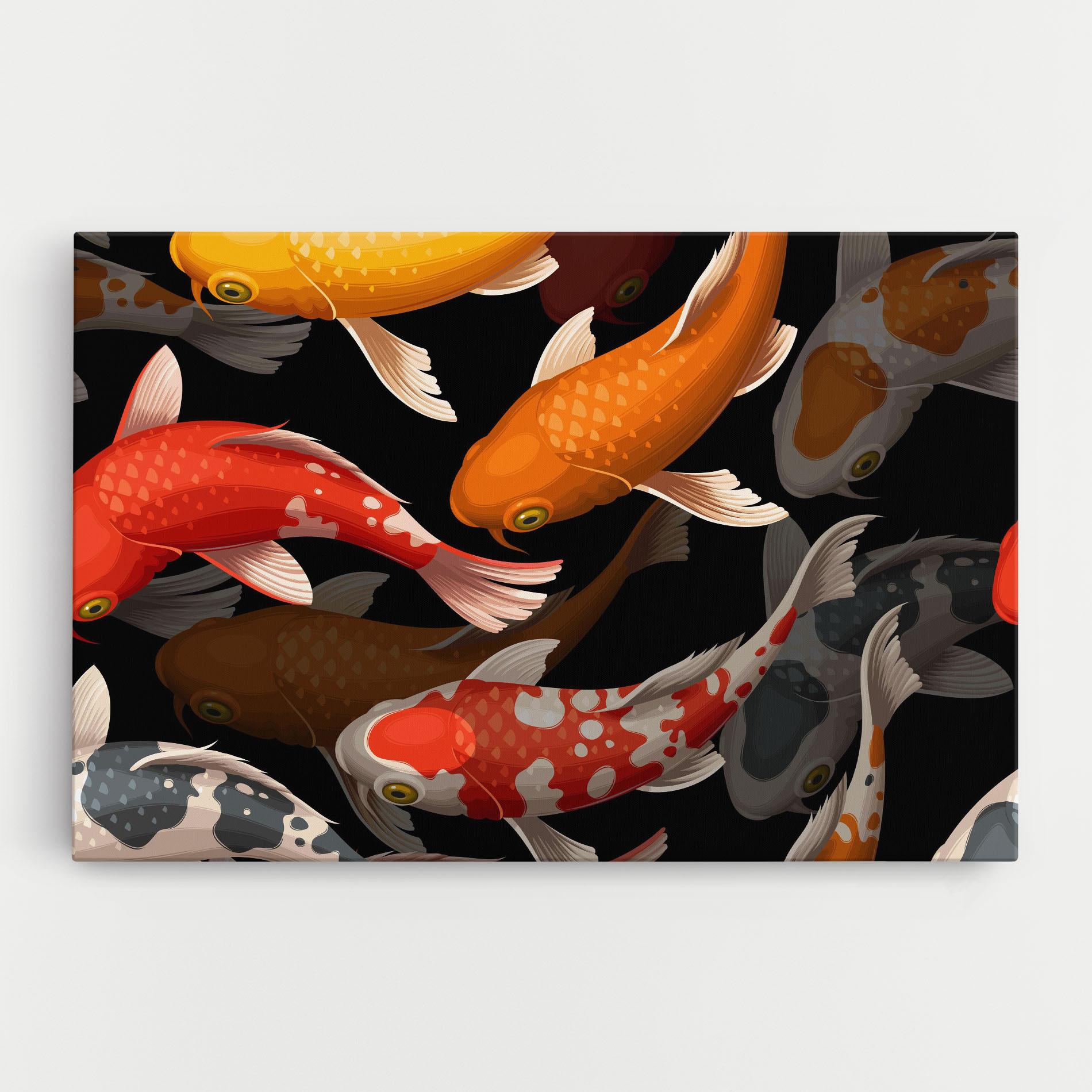 Tablou Canvas Seamless Koi Fish mockup 0