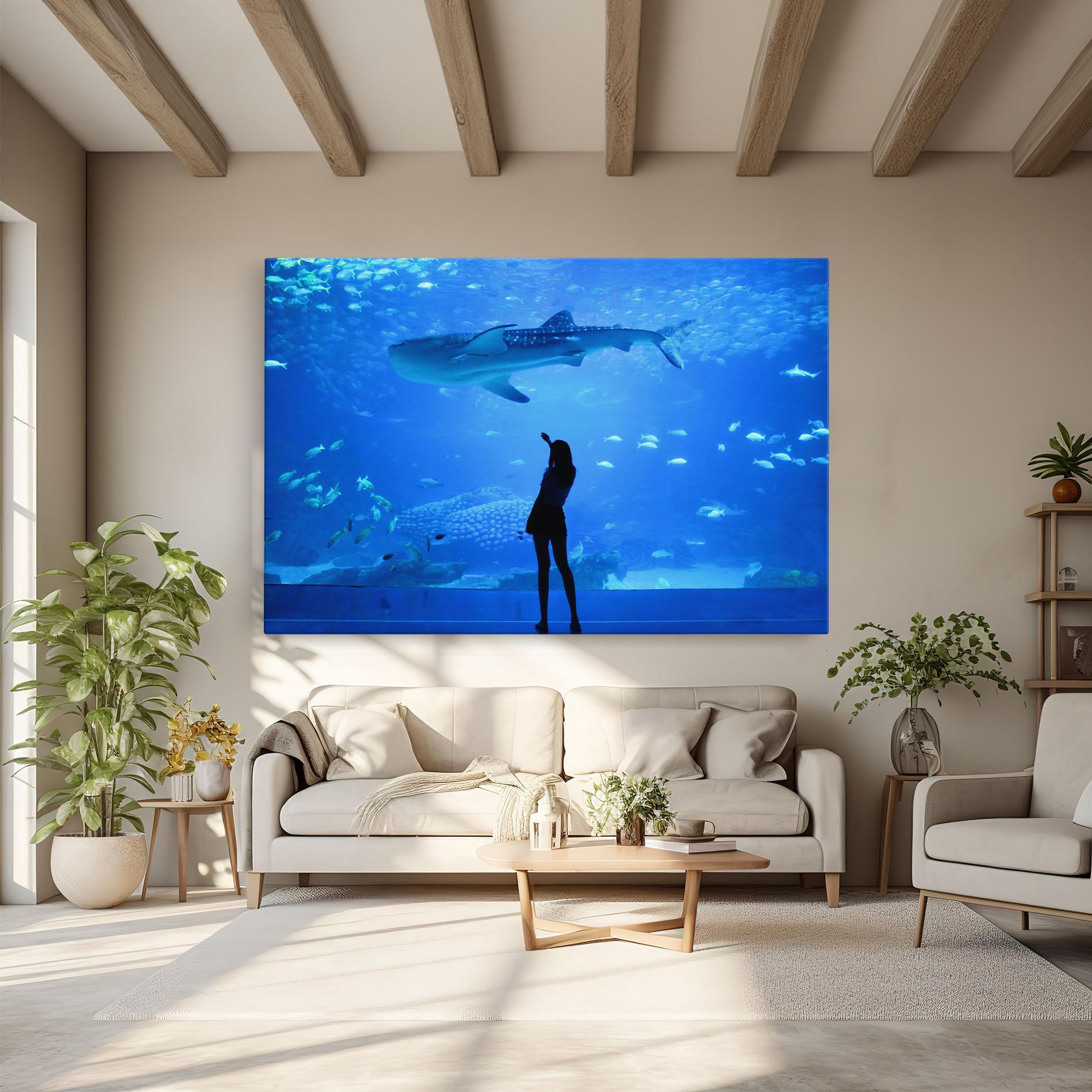 Tablou Canvas Aquarium Girl mockup 6