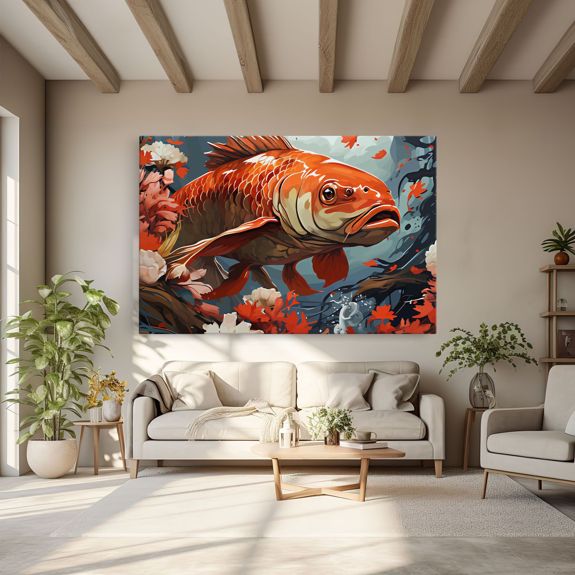Orange Koi mockup 6