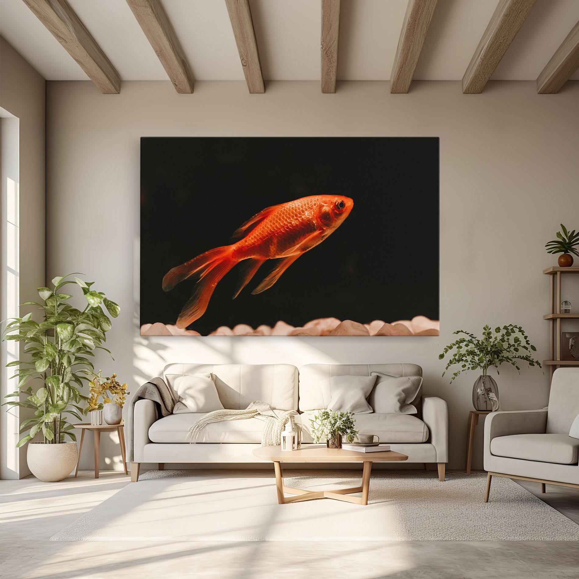 Tablou Canvas Small Orange Fish mockup 6