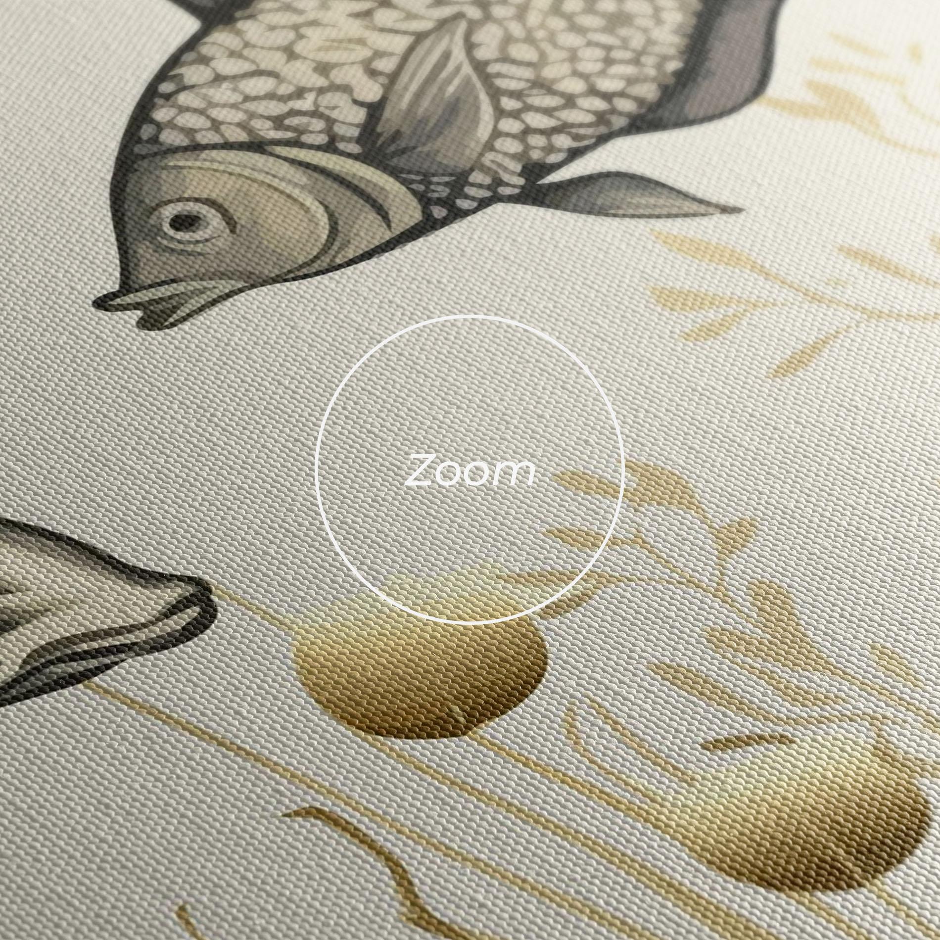 Tablou Canvas Grey Gold Fish mockup 3
