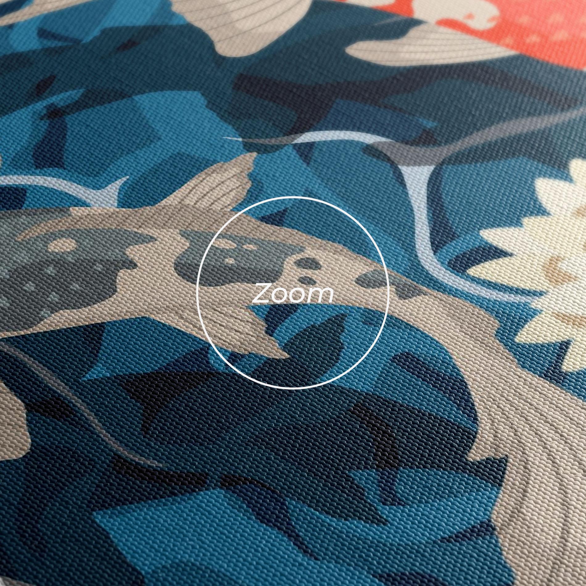 Tablou Canvas Grey Orange Koi mockup 3