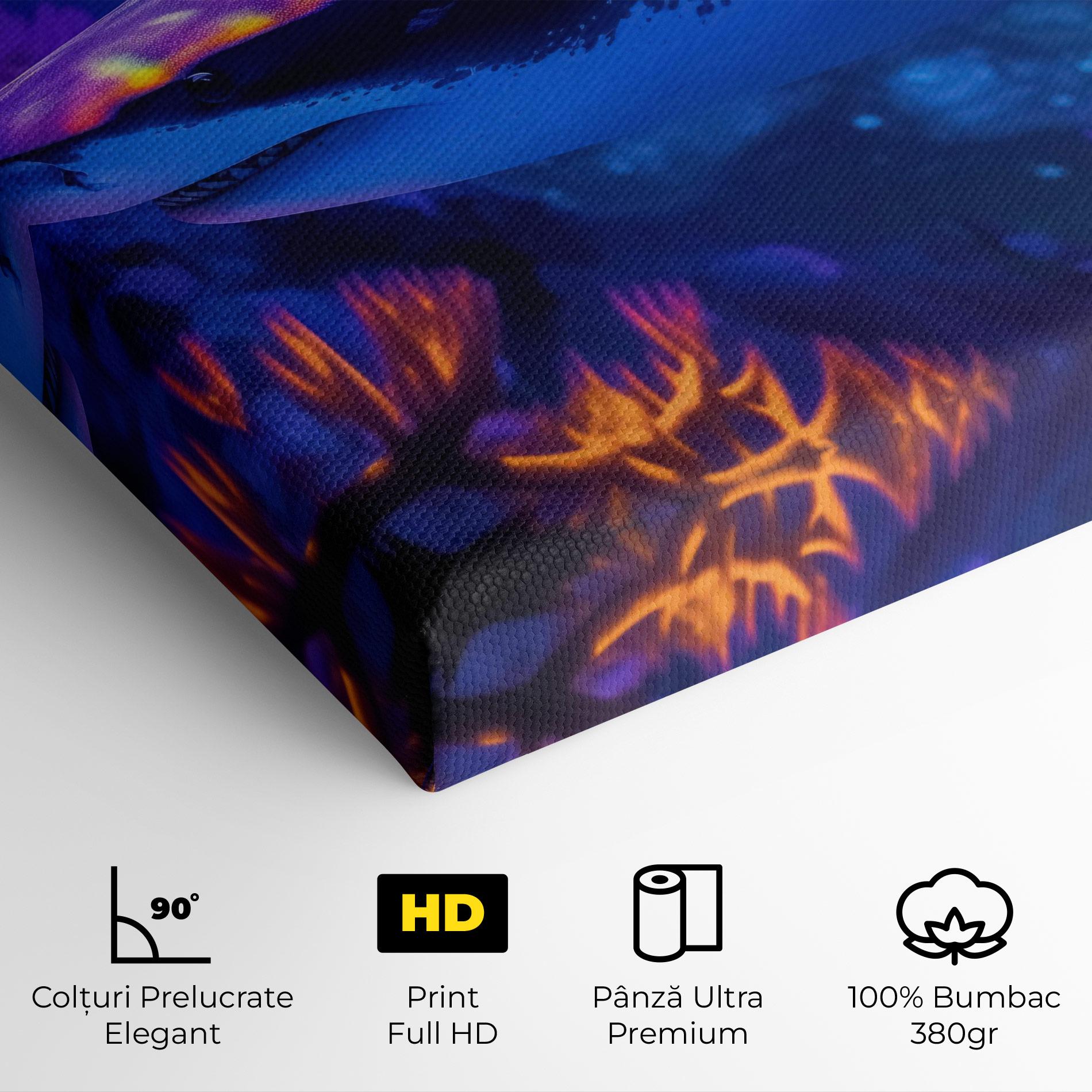 Tablou Canvas Blue Light Shark mockup 4