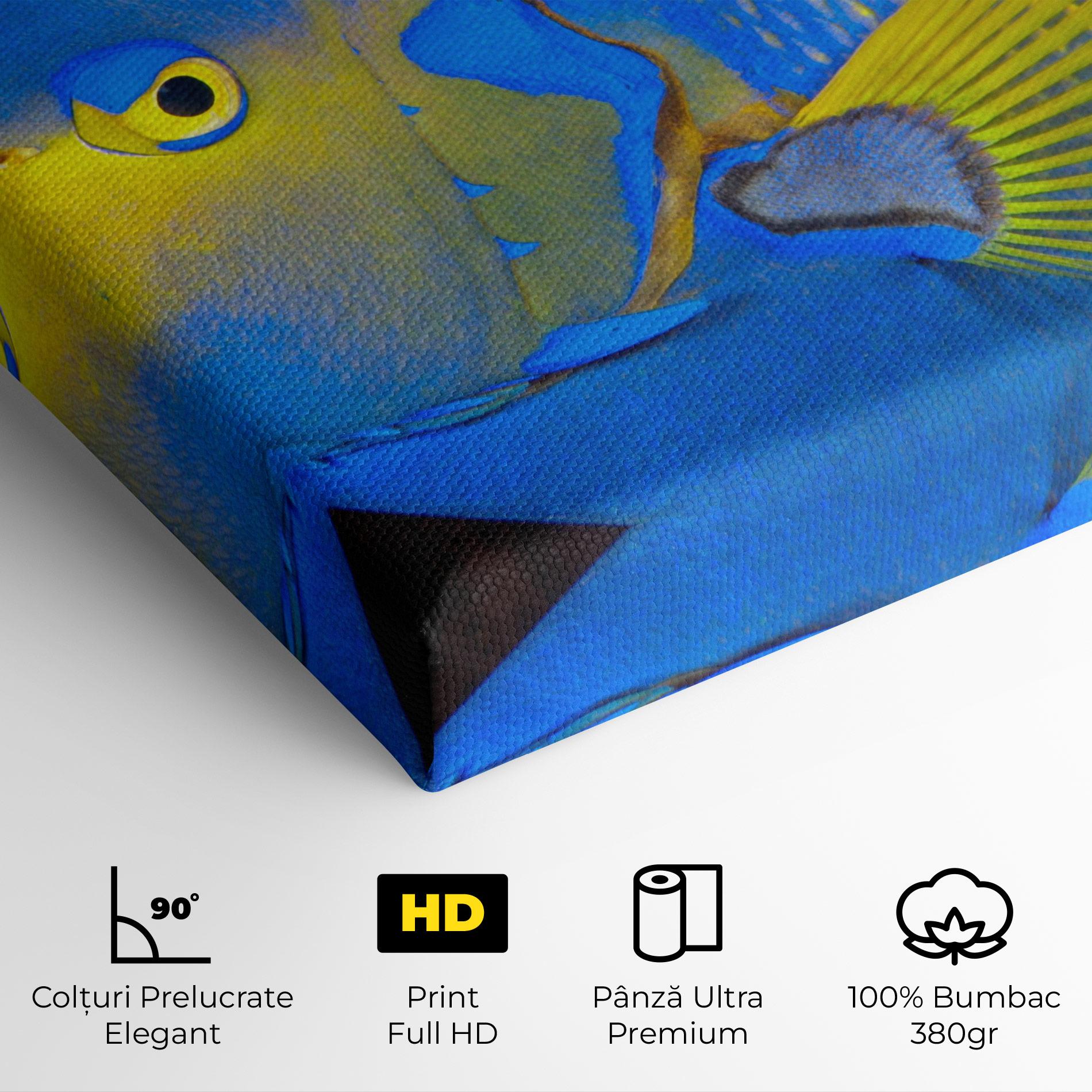 Tablou Canvas Blue Yellow Fish mockup 4