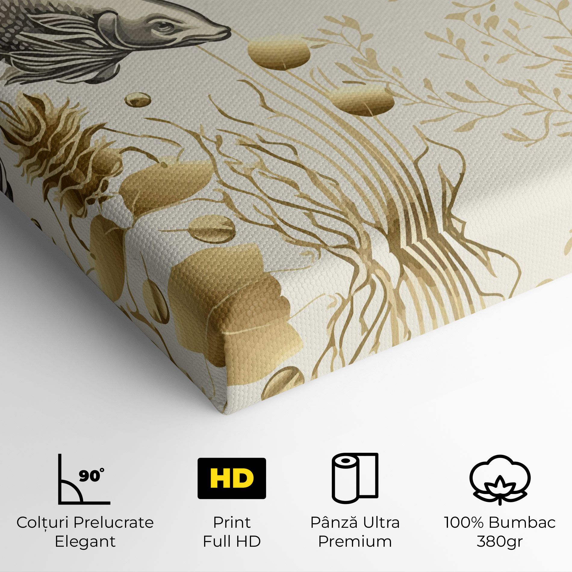 Grey Gold Fish mockup 4