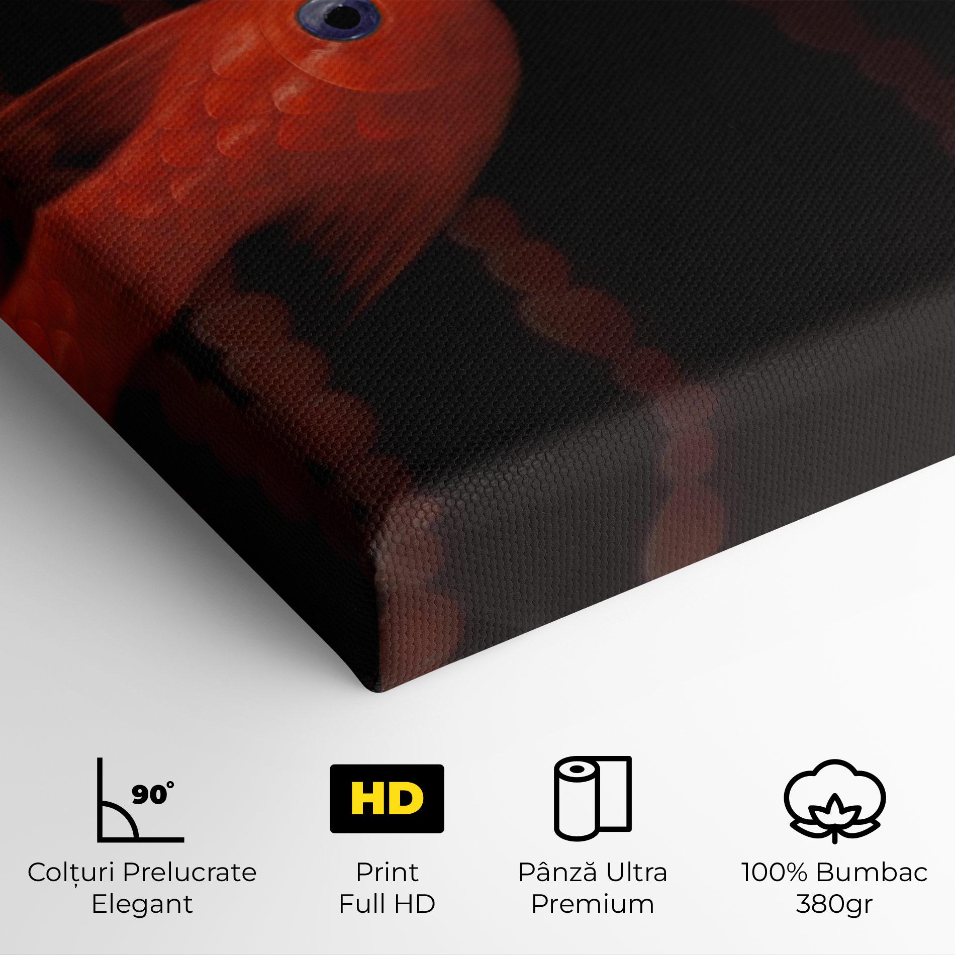 Tablou Canvas Orange Fish Heart mockup 4