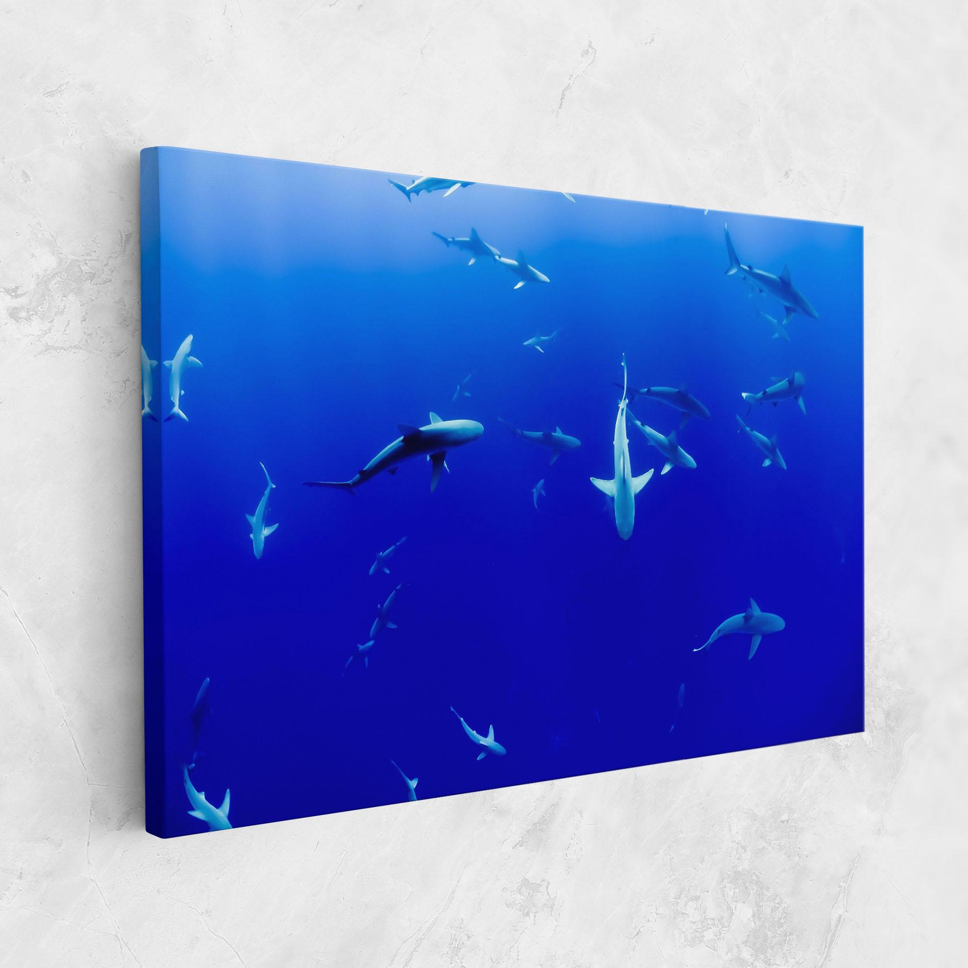 Tablou Canvas Baby Sharks mockup 1