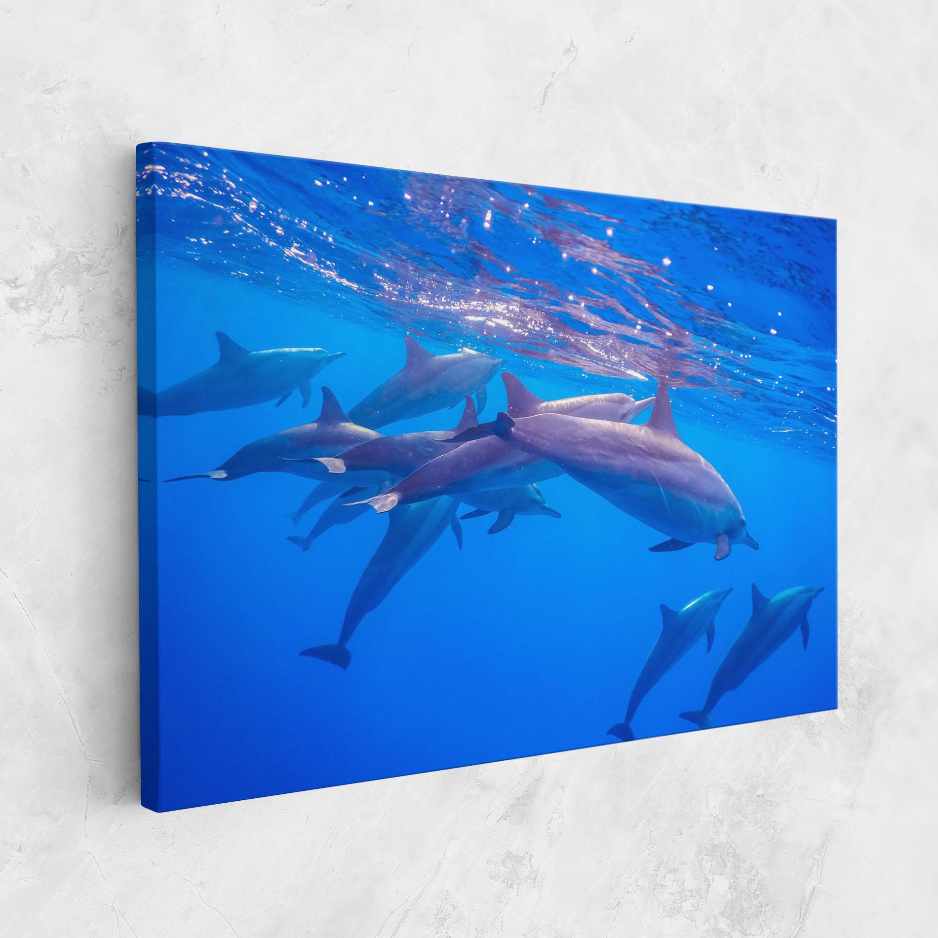 Tablou Canvas Dolphin Family mockup 1