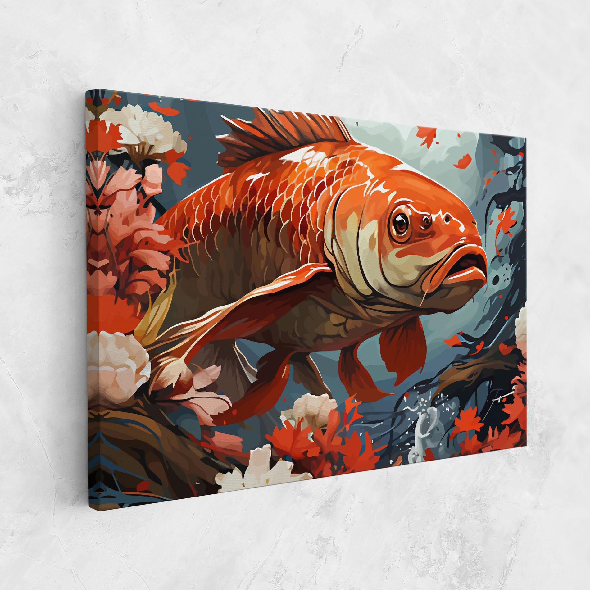 Tablou Canvas Orange Koi mockup 1