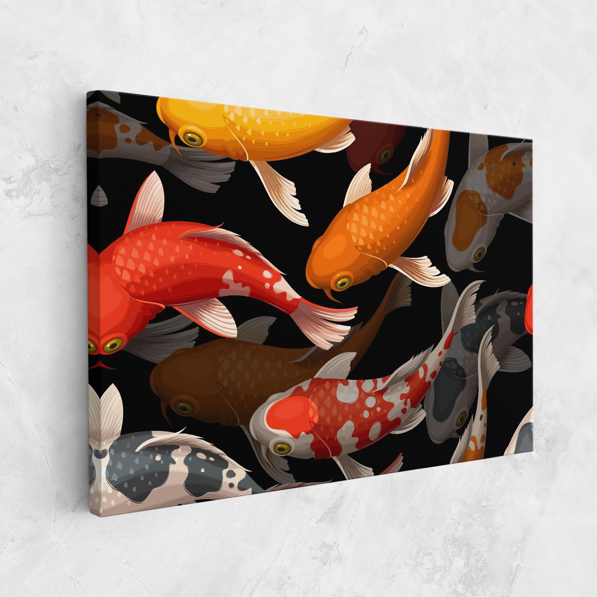 Tablou Canvas Seamless Koi Fish mockup 1