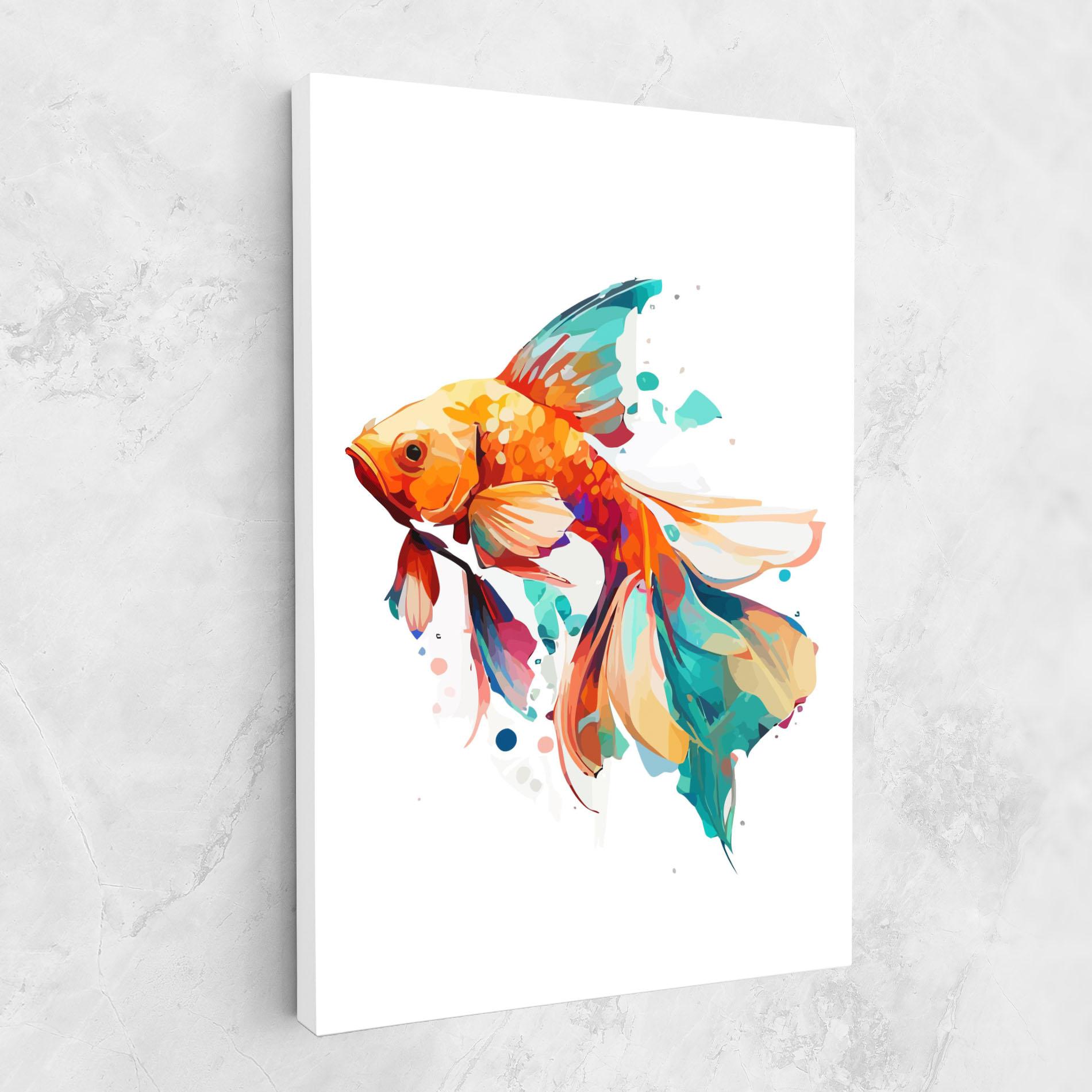 Tablou Canvas Blue Orange Fish mockup 1