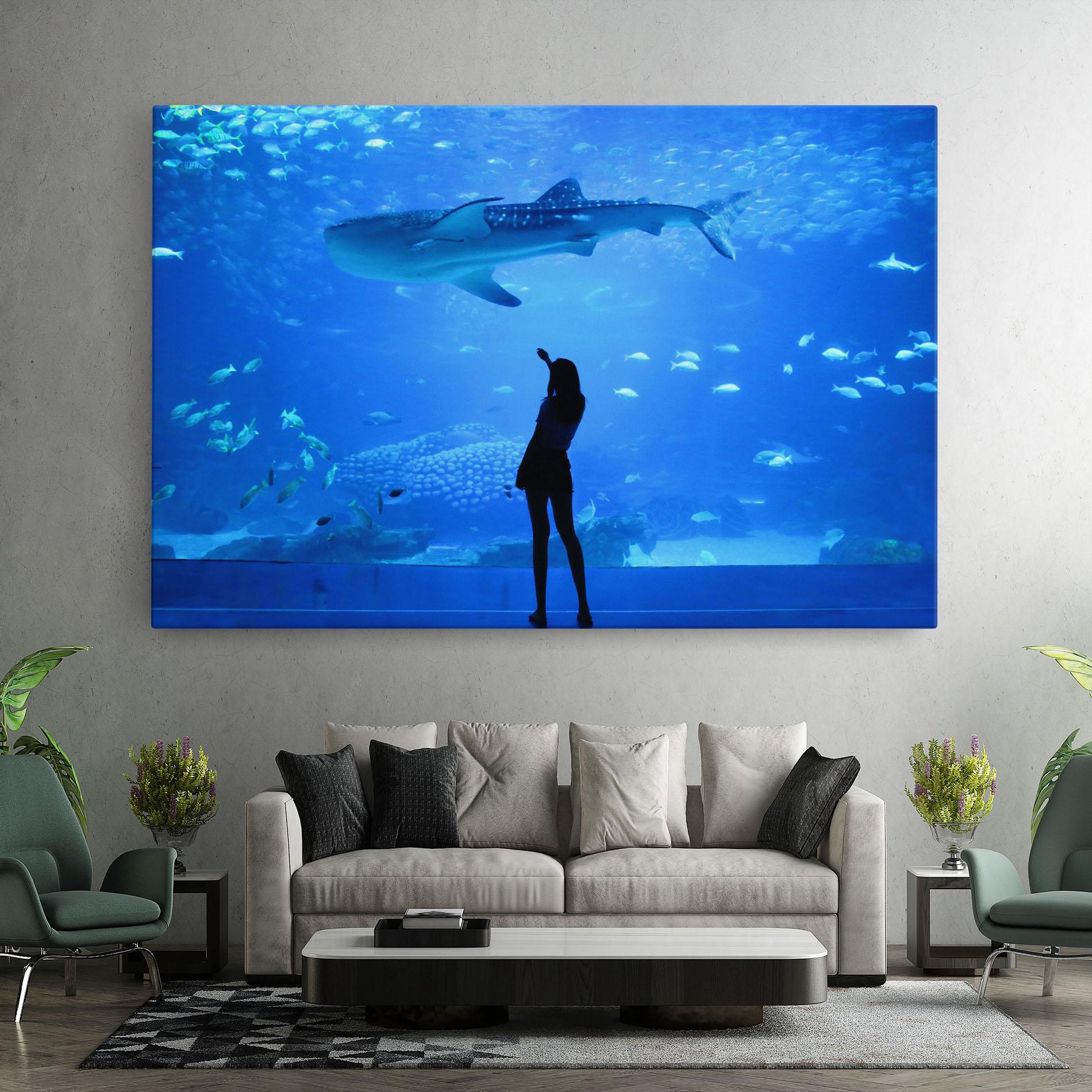 Tablou Canvas Aquarium Girl mockup 7