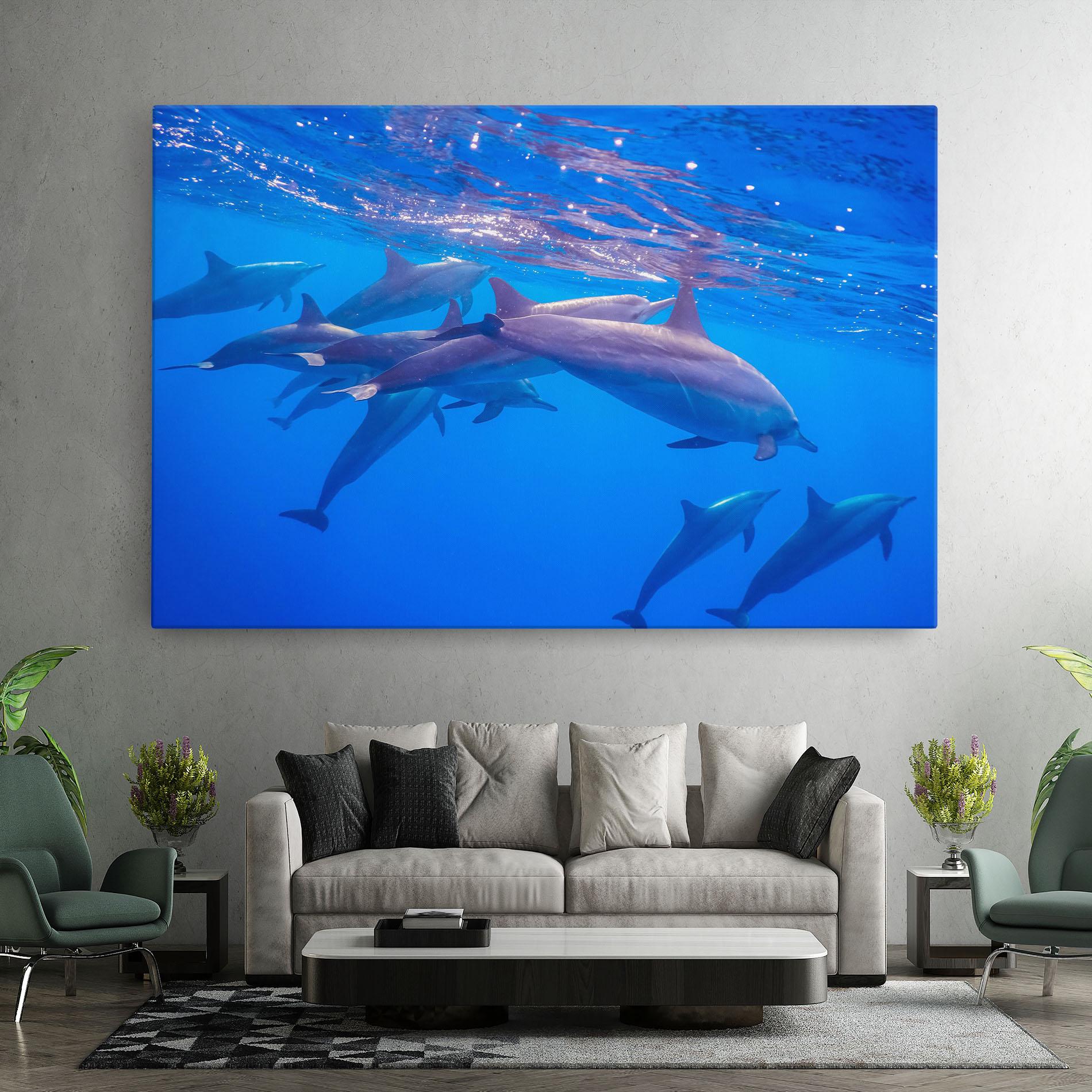 Tablou Canvas Dolphin Family mockup 7