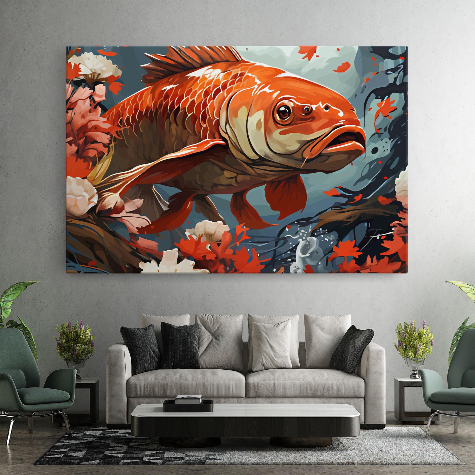 Tablou Canvas Orange Koi mockup 7