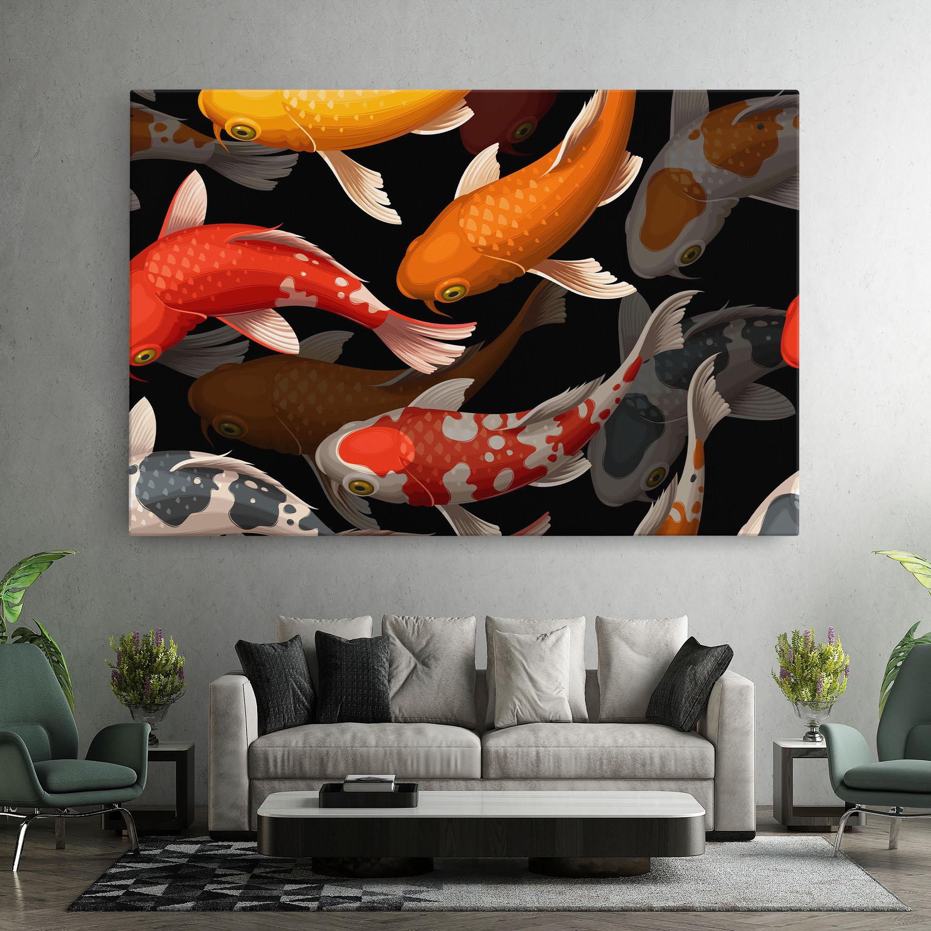 Tablou Canvas Seamless Koi Fish mockup 7