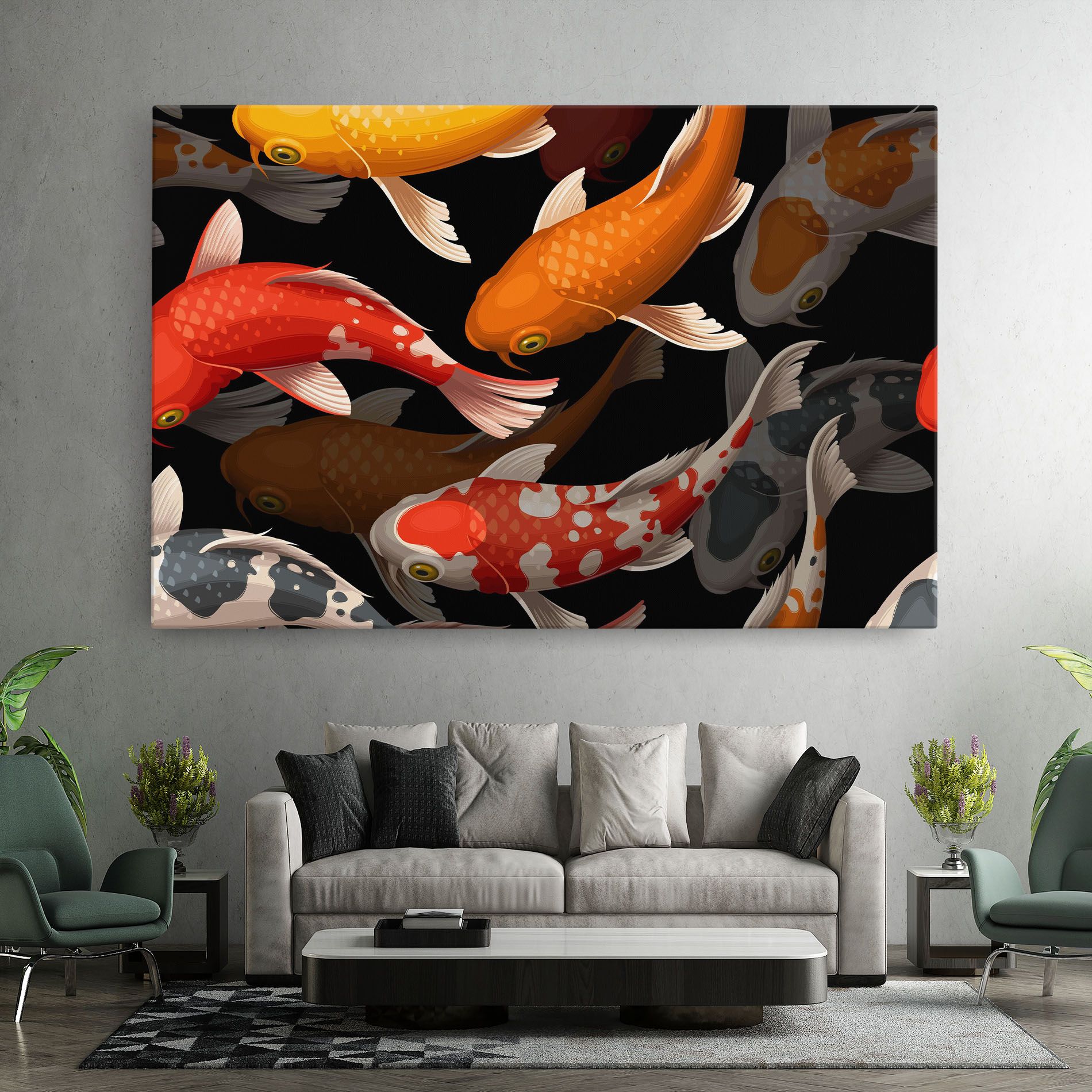 Seamless Koi Fish mockup 7