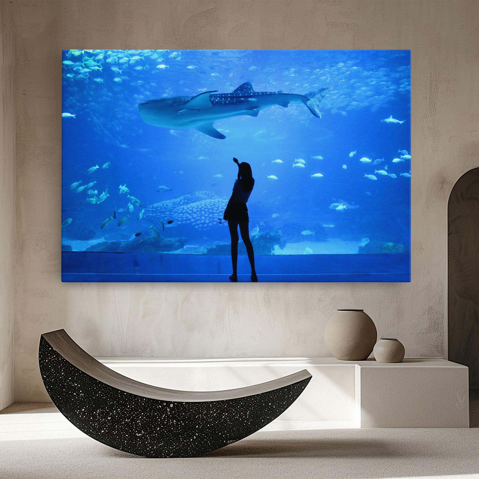 Tablou Canvas Aquarium Girl mockup 8