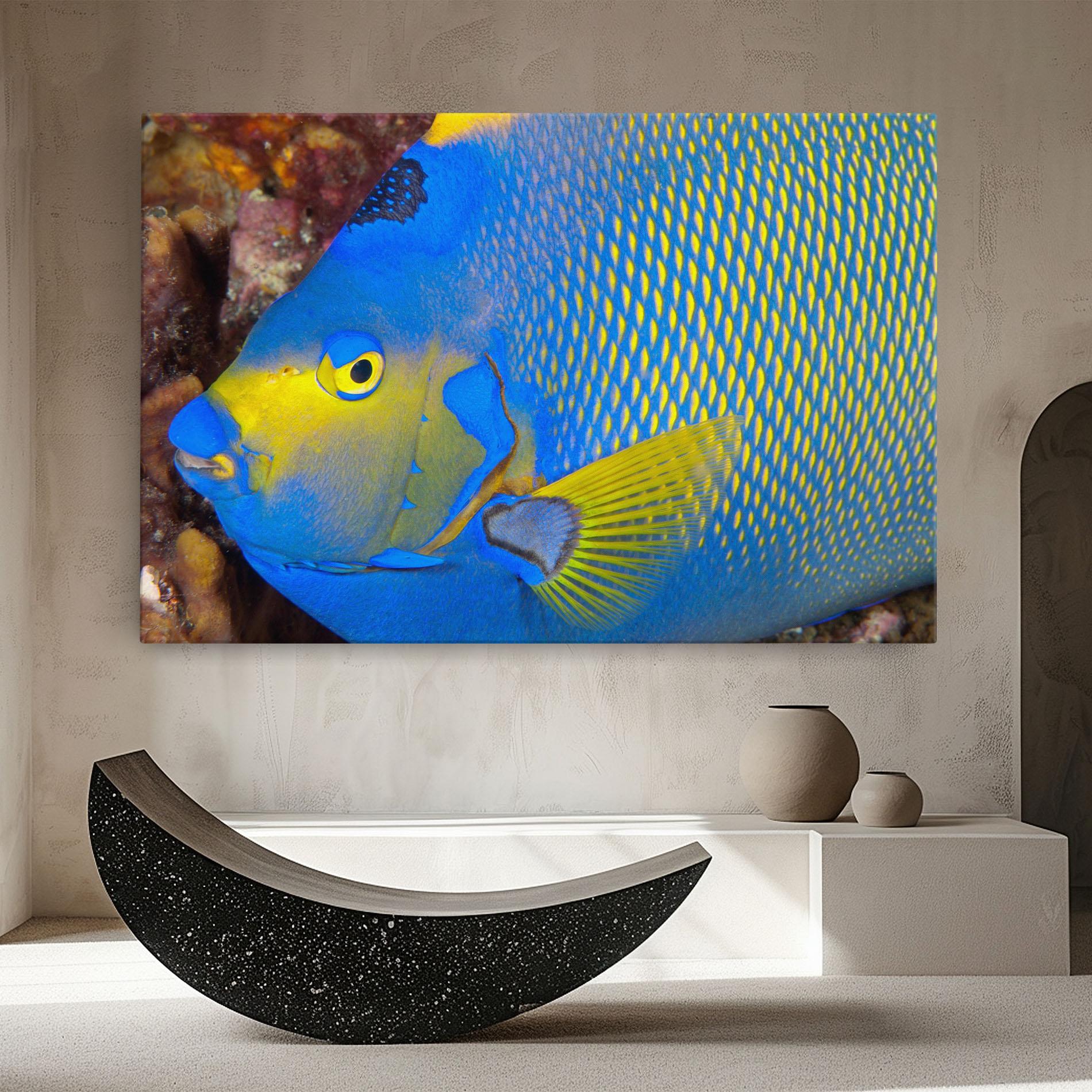 Tablou Canvas Blue Yellow Fish mockup 8