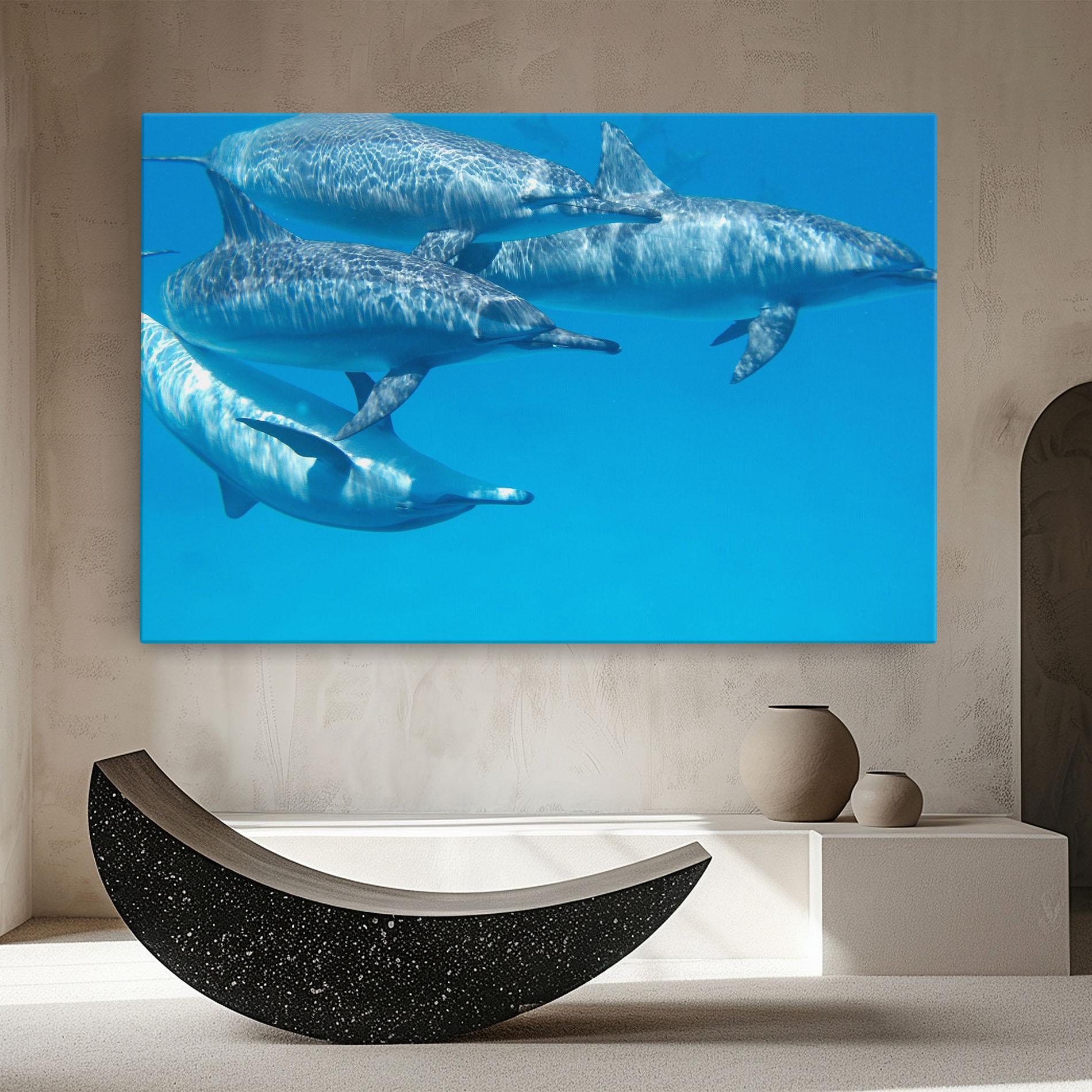 Tablou Canvas Family Of Dolphins mockup 8
