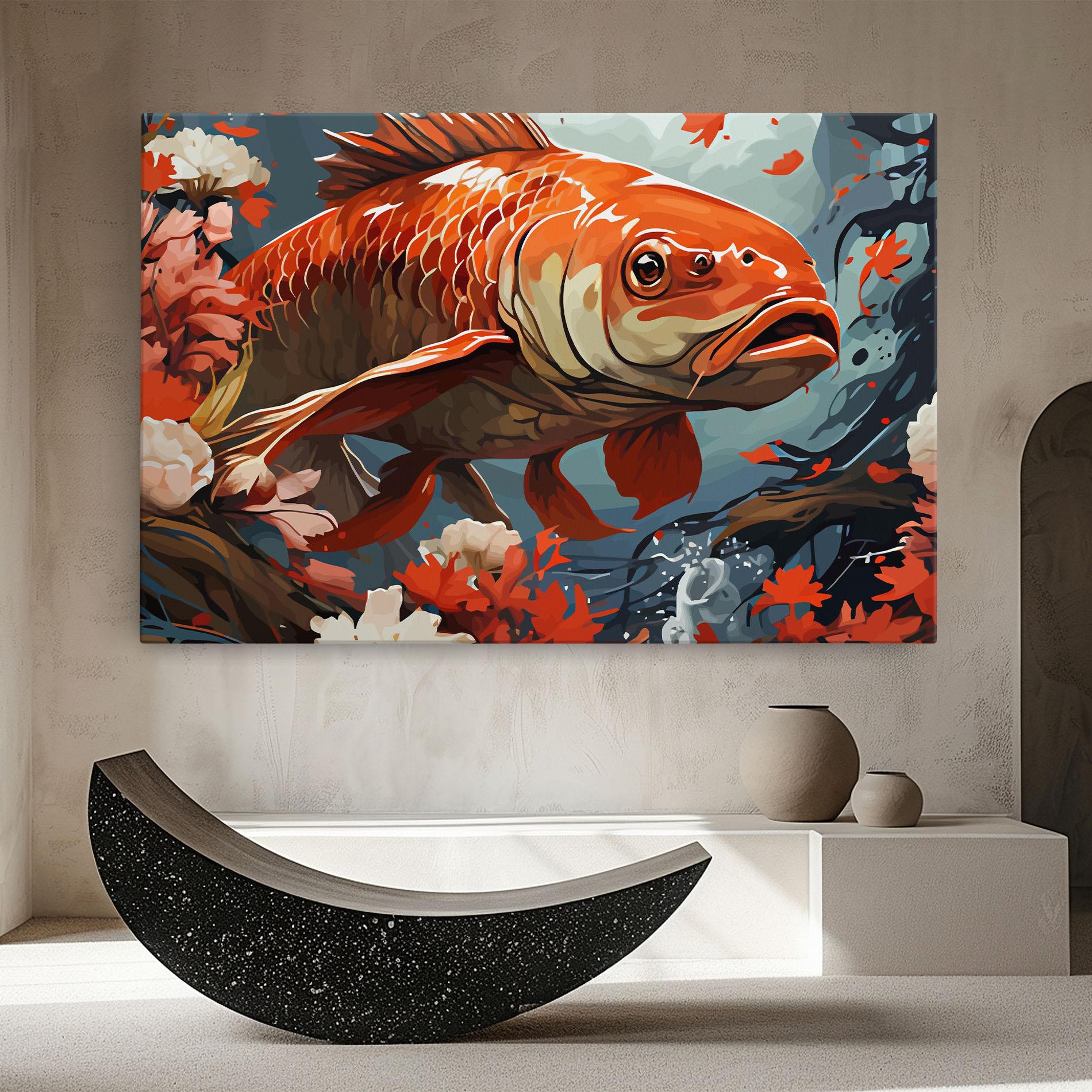 Tablou Canvas Orange Koi mockup 8
