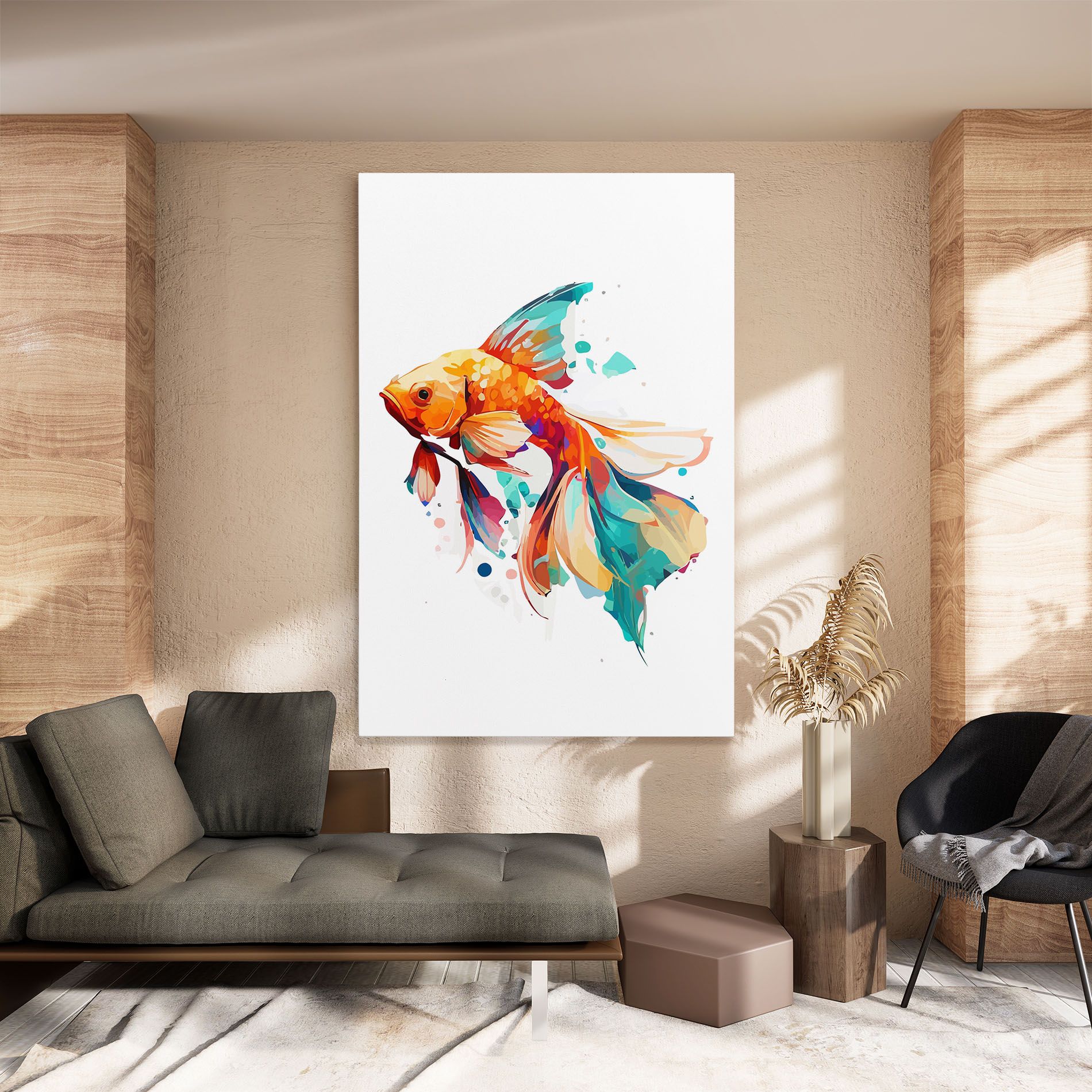 Blue Orange Fish mockup 8