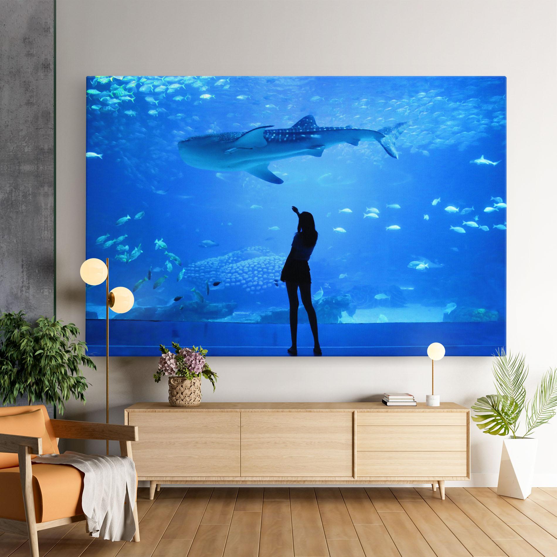 Tablou Canvas Aquarium Girl mockup 9