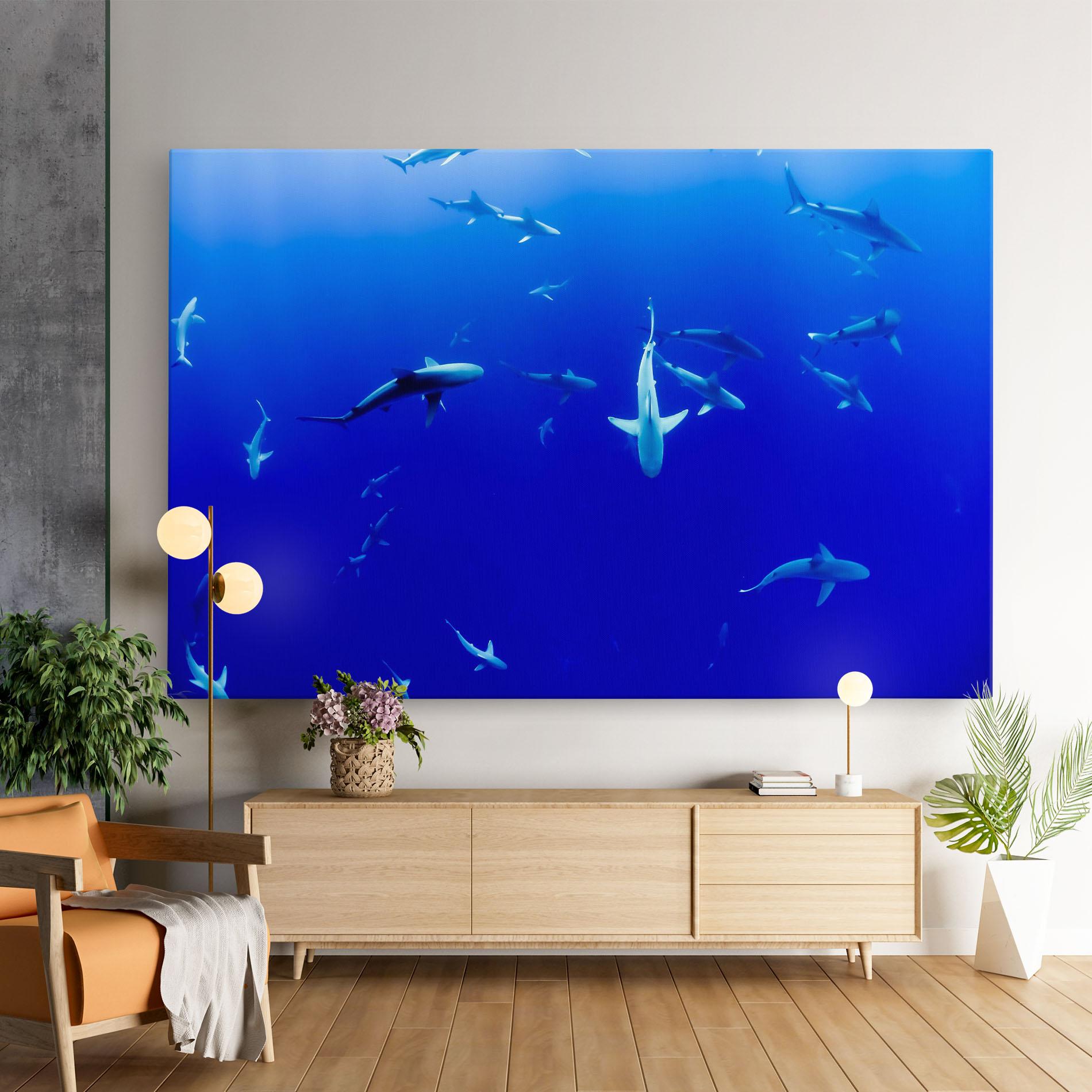 Tablou Canvas Baby Sharks mockup 9