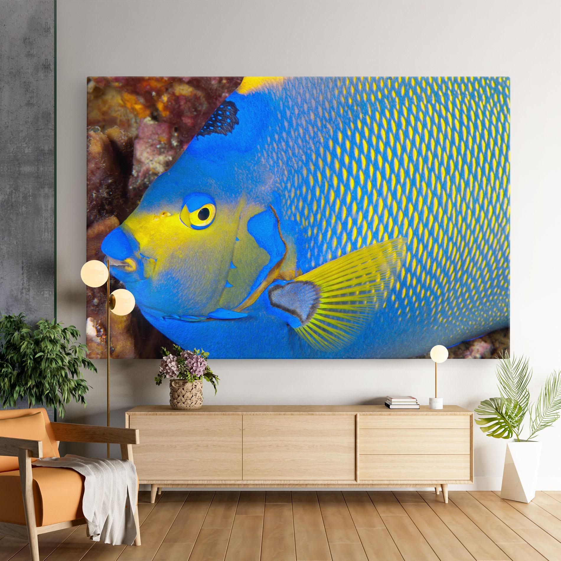 Tablou Canvas Blue Yellow Fish mockup 9