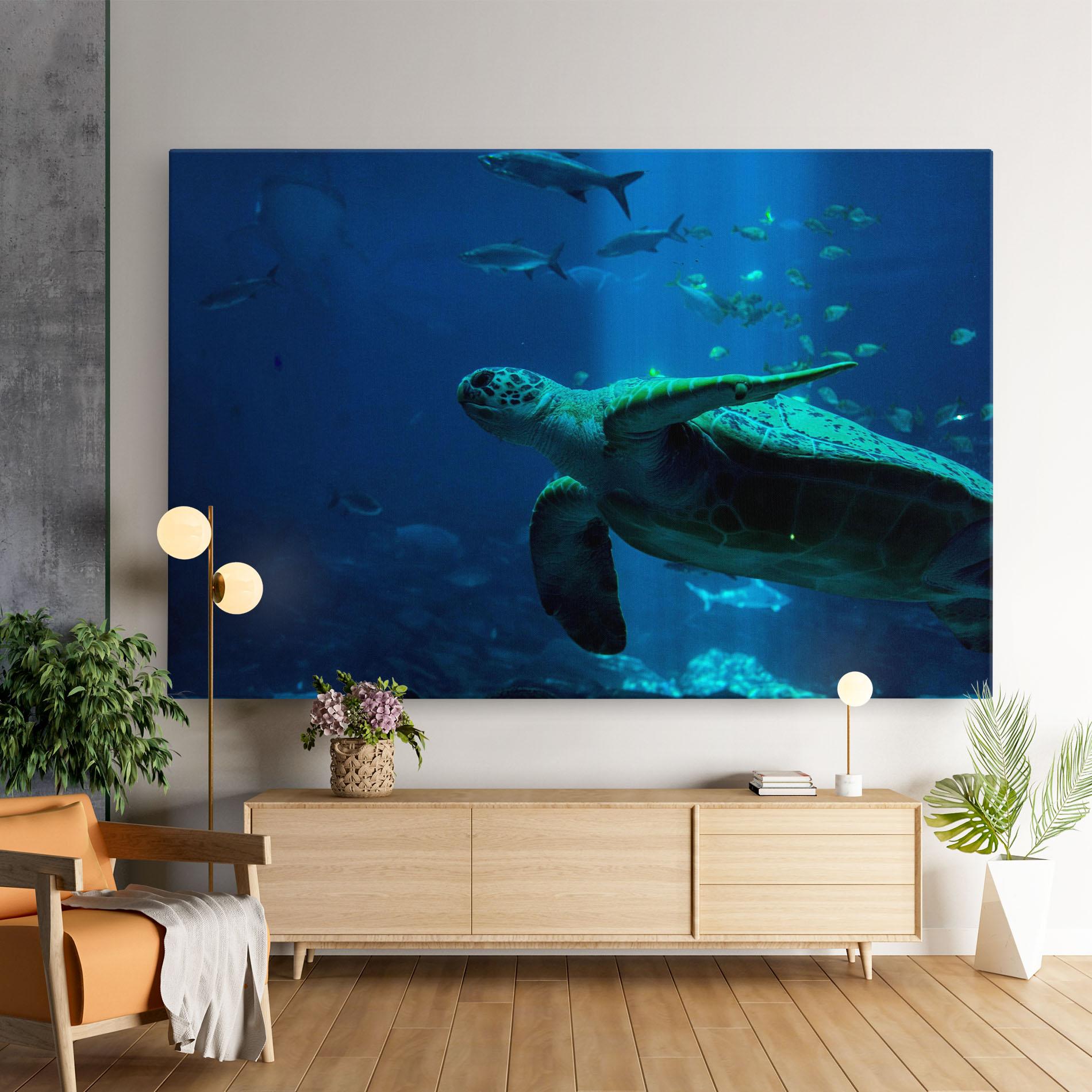 Tablou Canvas Green Turtule mockup 9