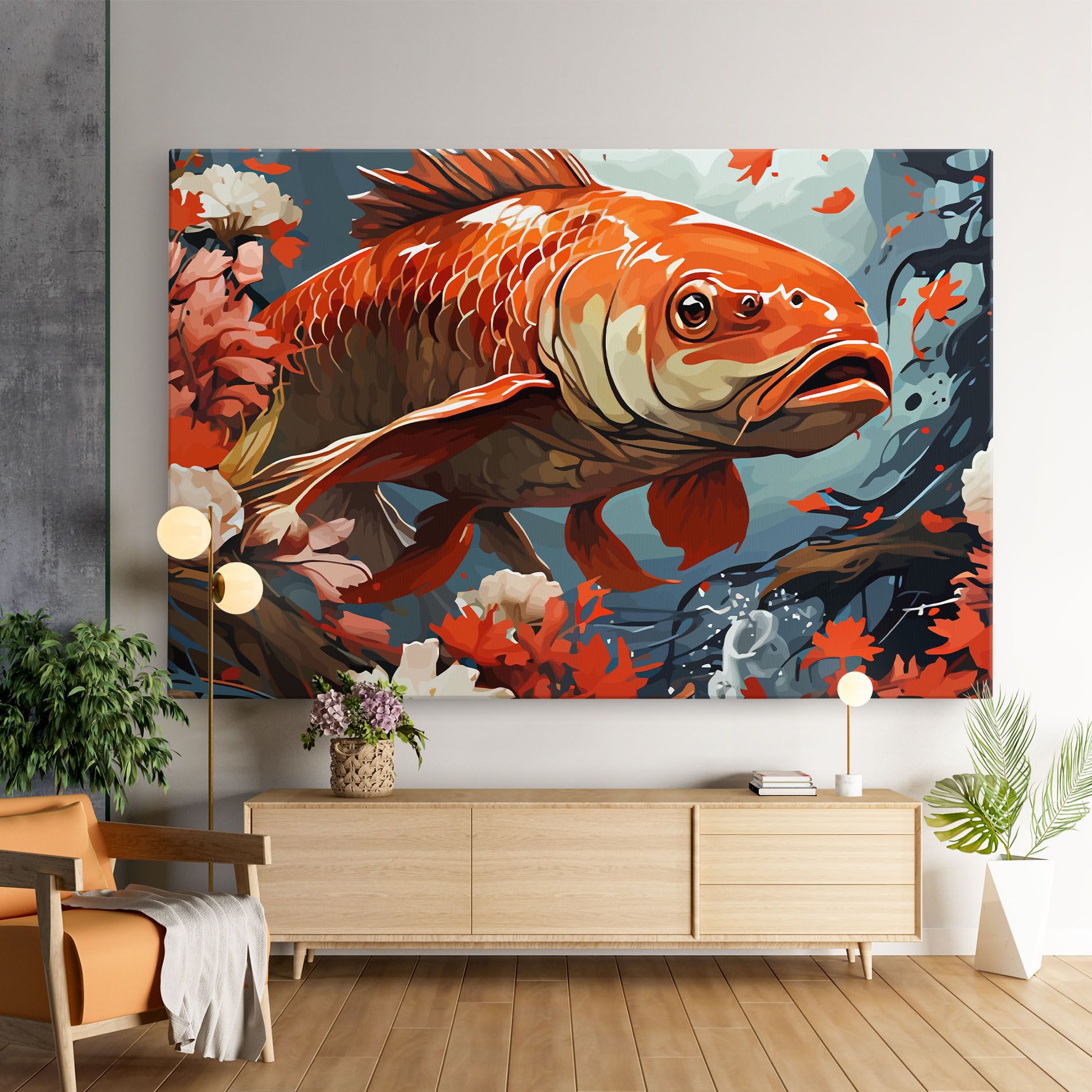 Orange Koi mockup 9