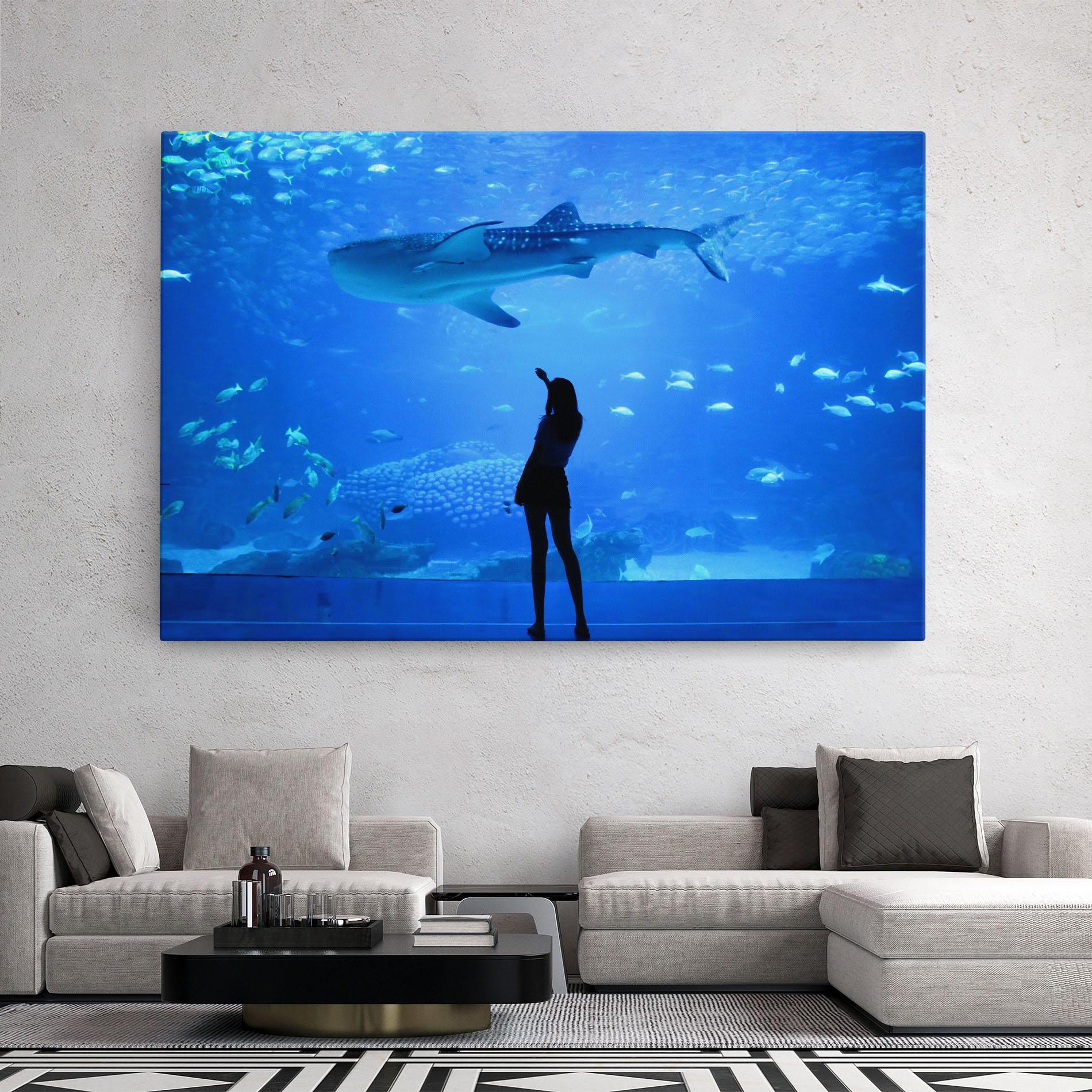 Tablou Canvas Aquarium Girl mockup 2