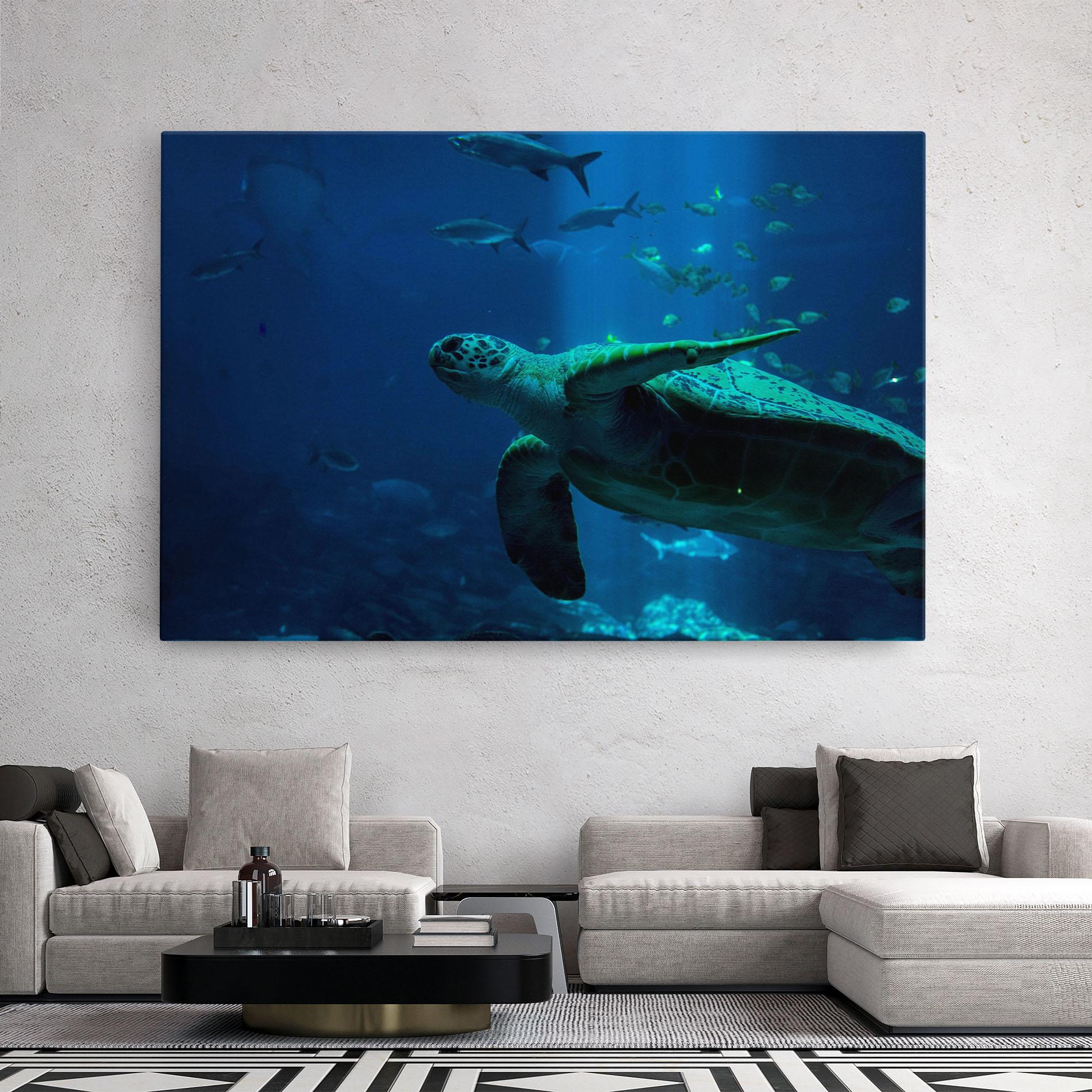 Tablou Canvas Green Turtule mockup 2