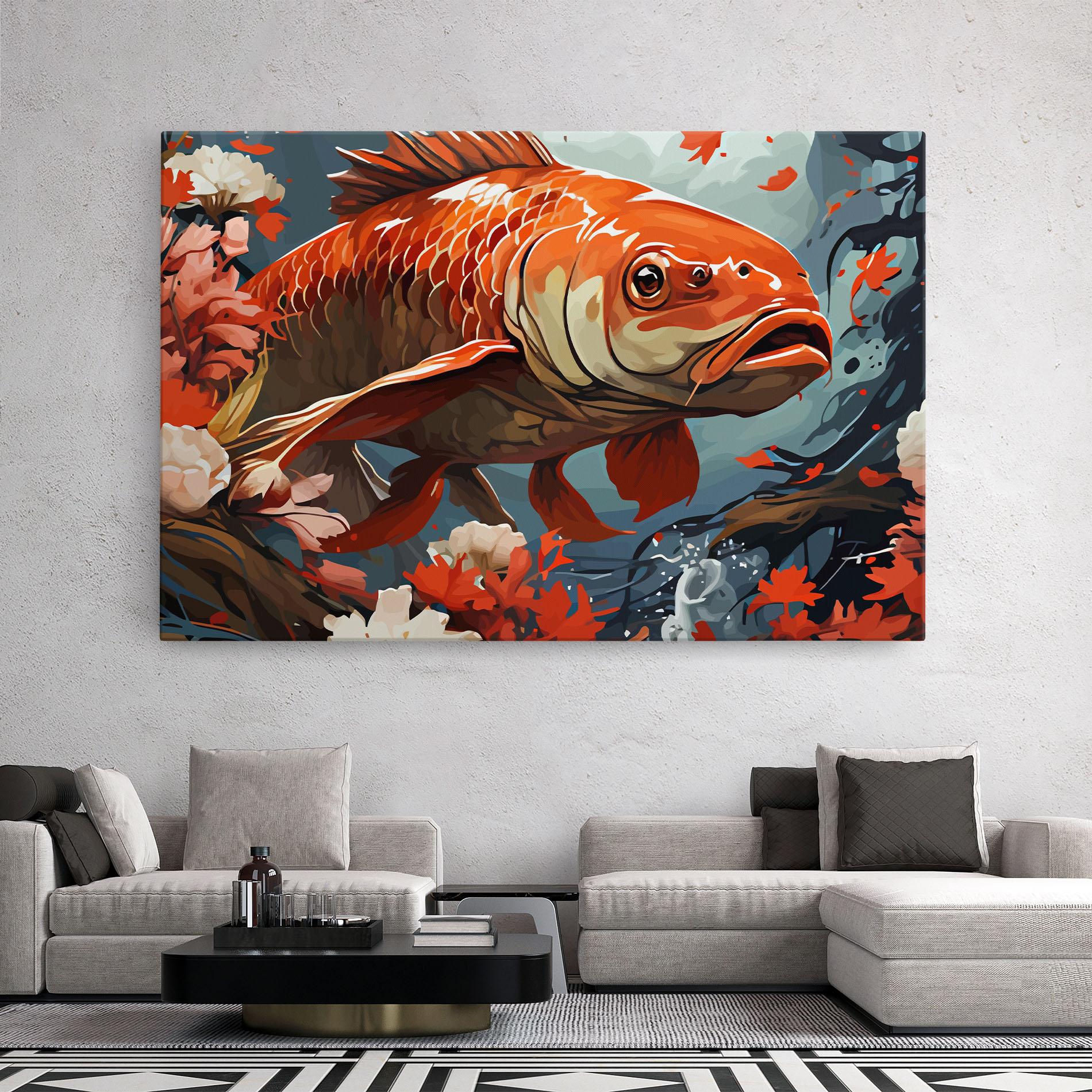 Tablou Canvas Orange Koi mockup 2