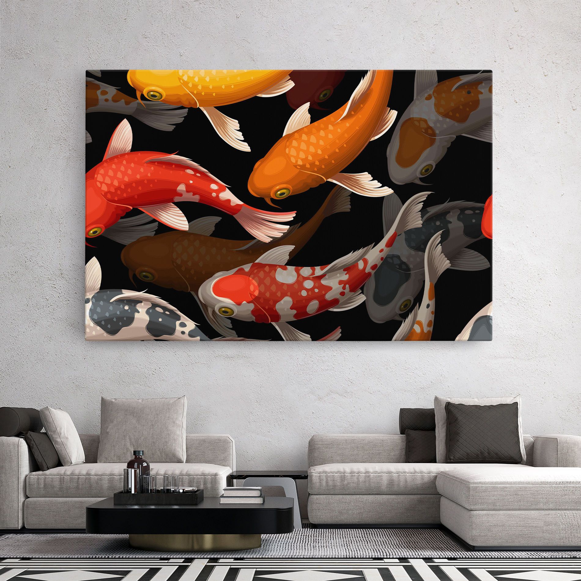 Seamless Koi Fish mockup 2