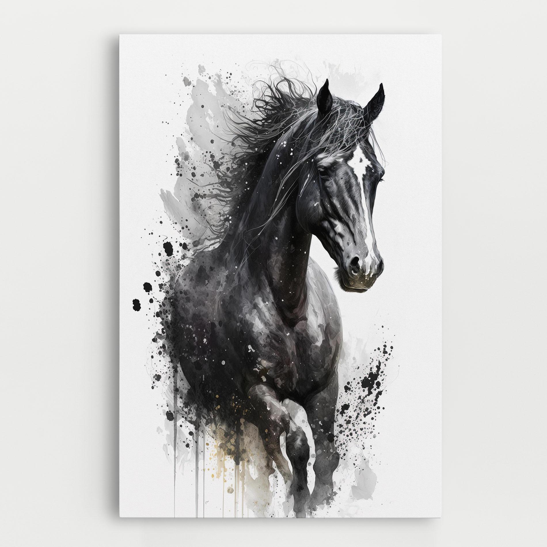Tablou Canvas Black Horse mockup 0