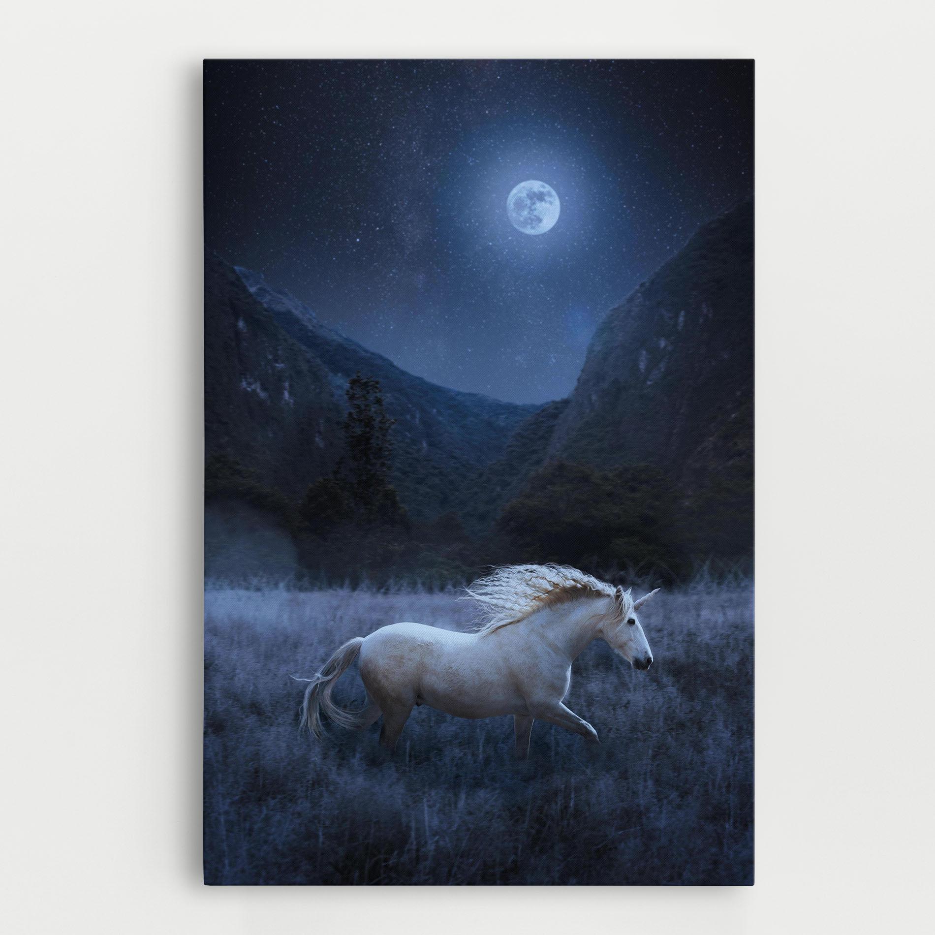 Tablou Canvas Blue Moon Unicorn mockup 0