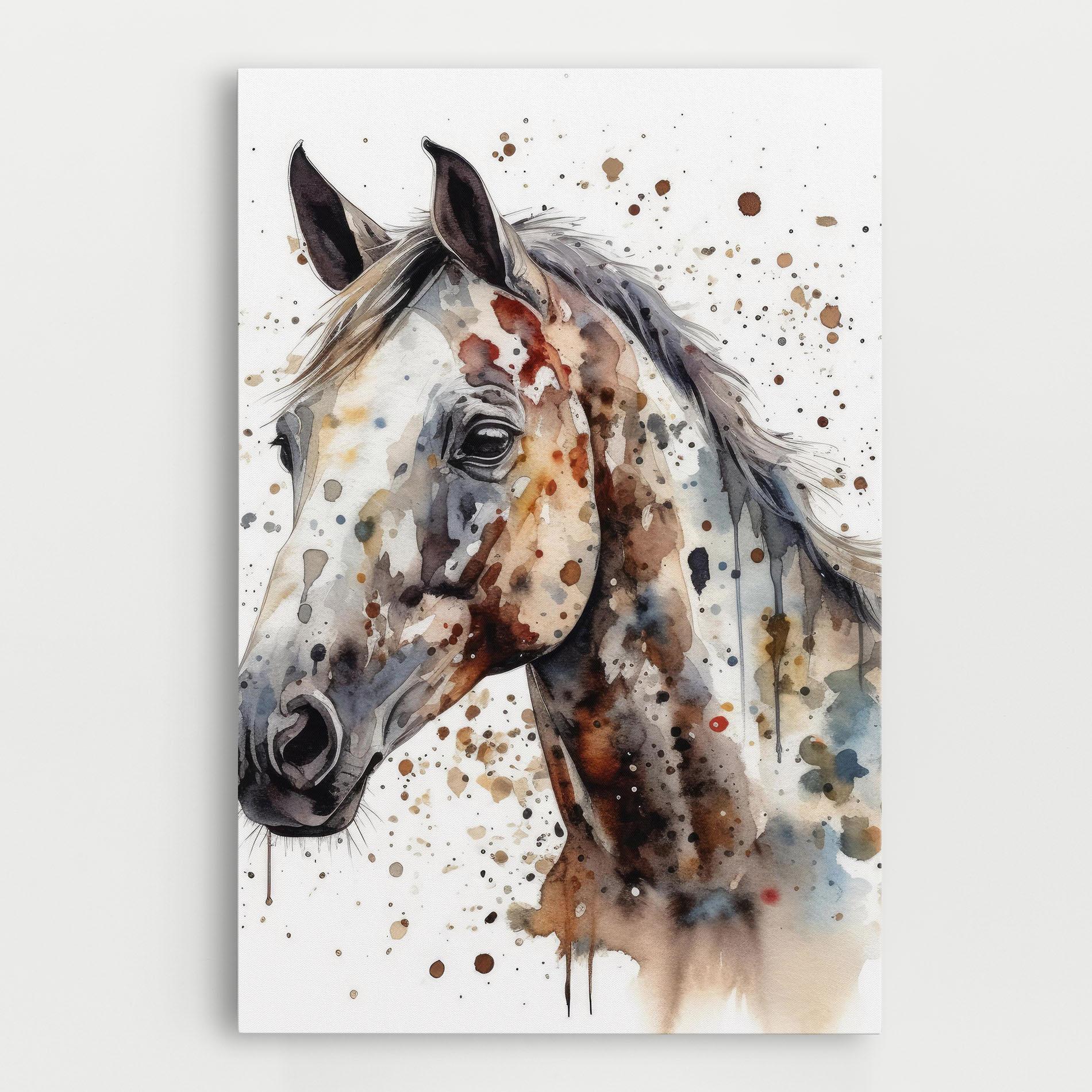 Tablou Canvas Watercolor Horse mockup 0