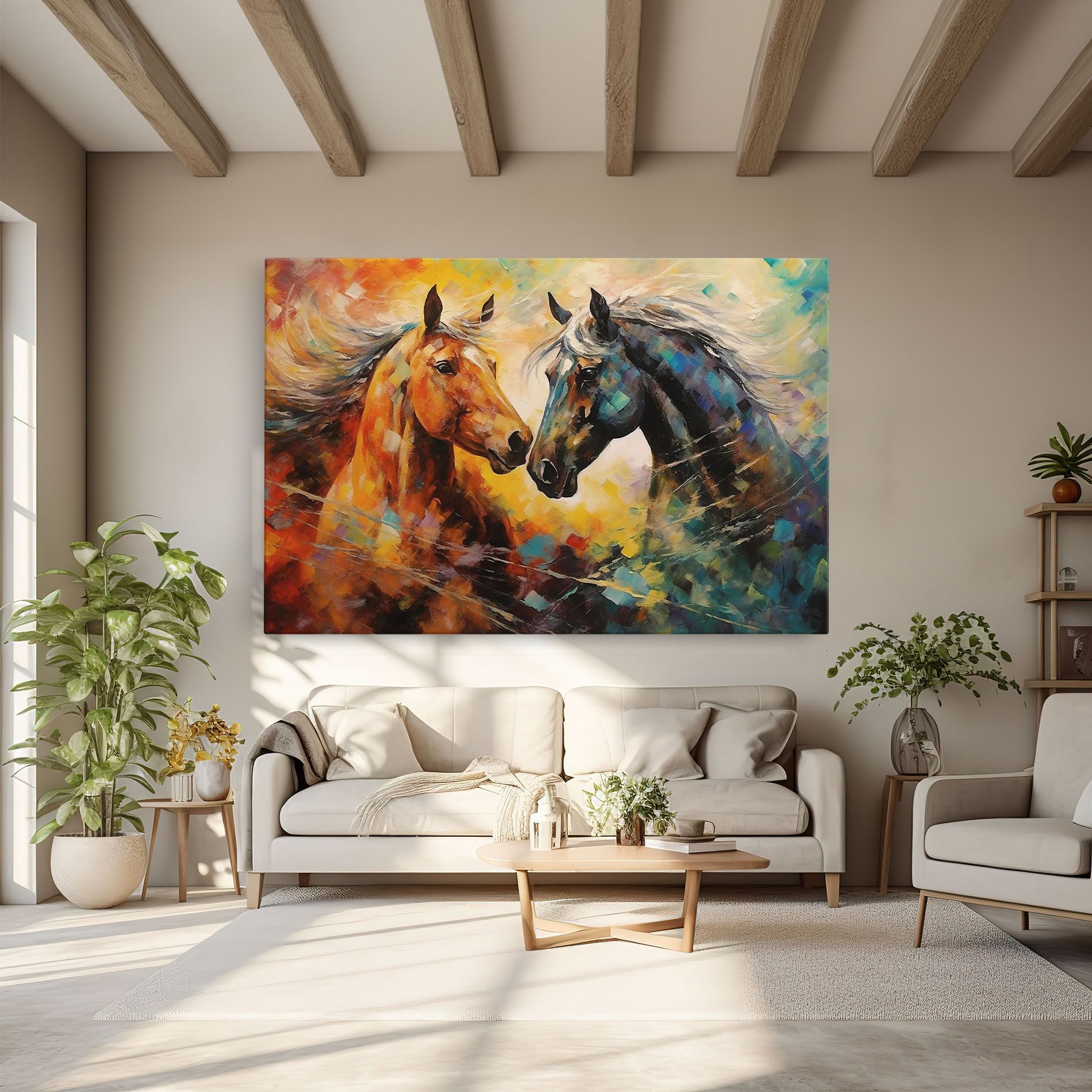 Brown Black Horses mockup 6